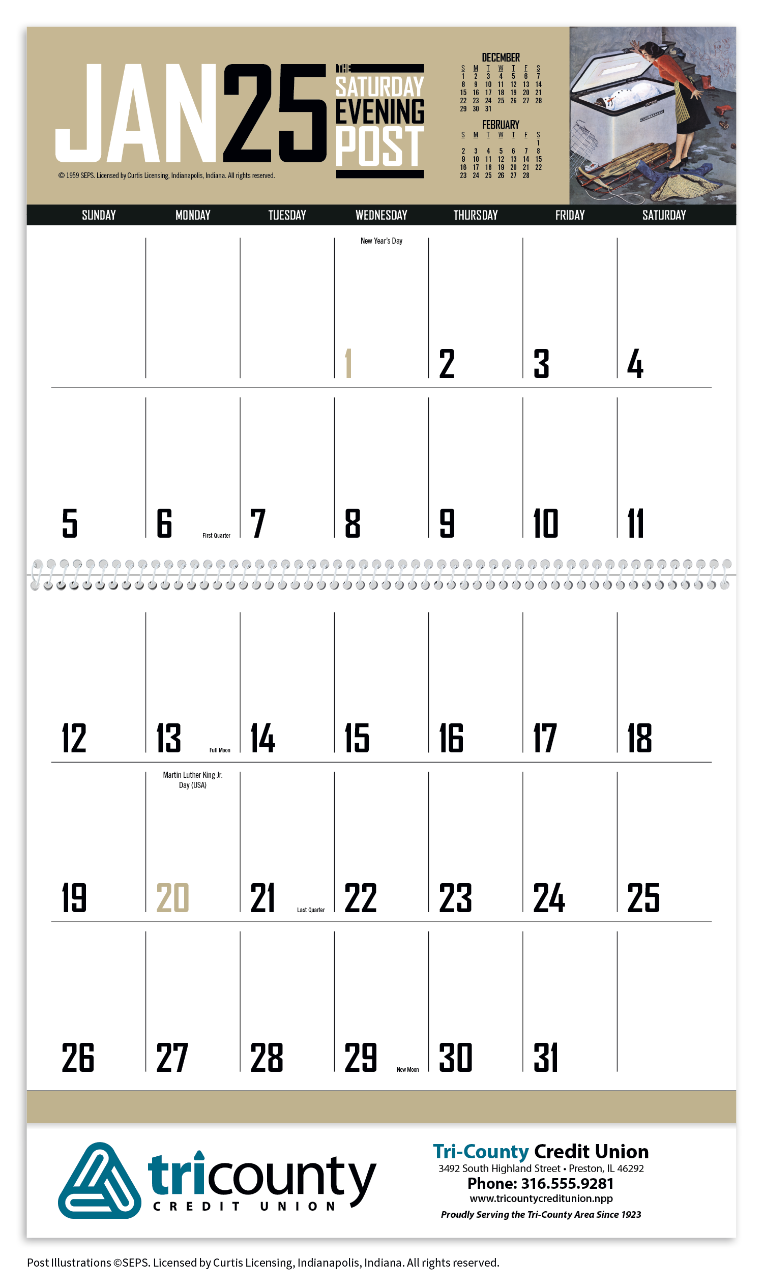 Triumph® Calendars Big Block Memo 4