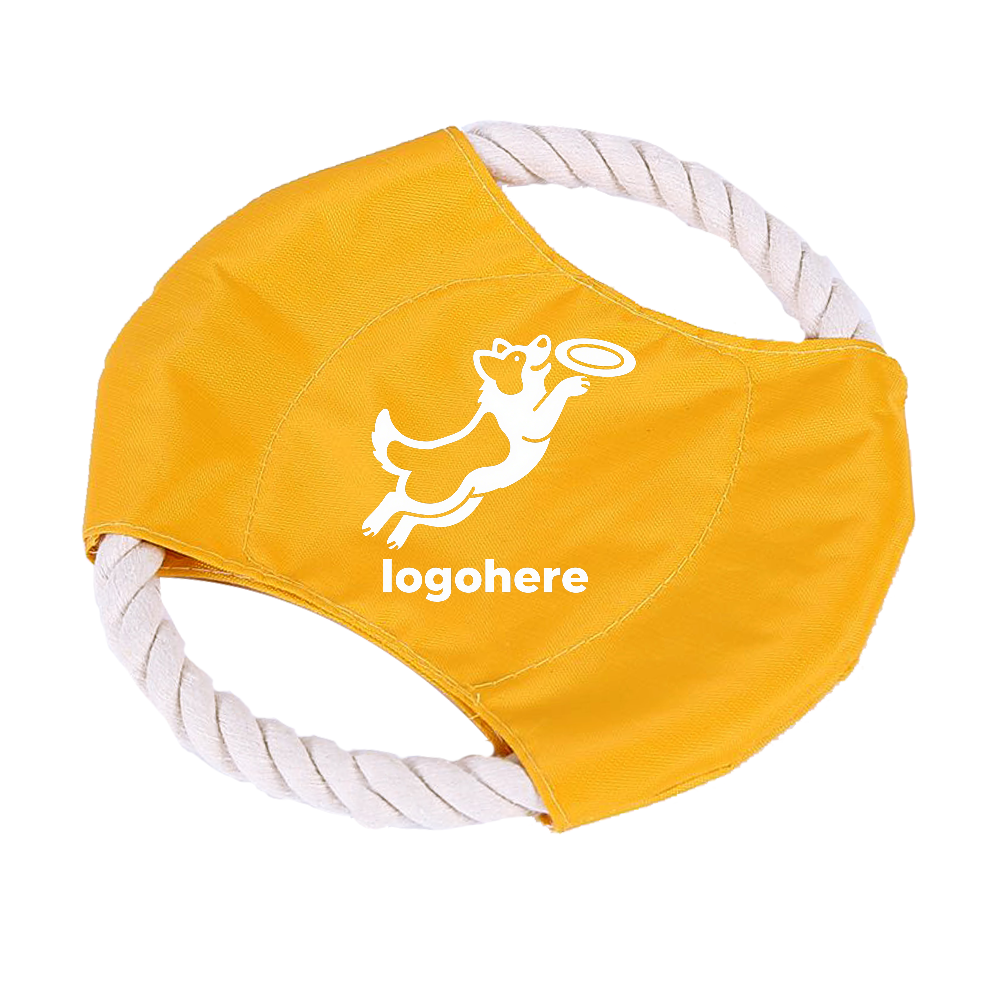 Customizable Durable Dog Disc with Rope Tug 4