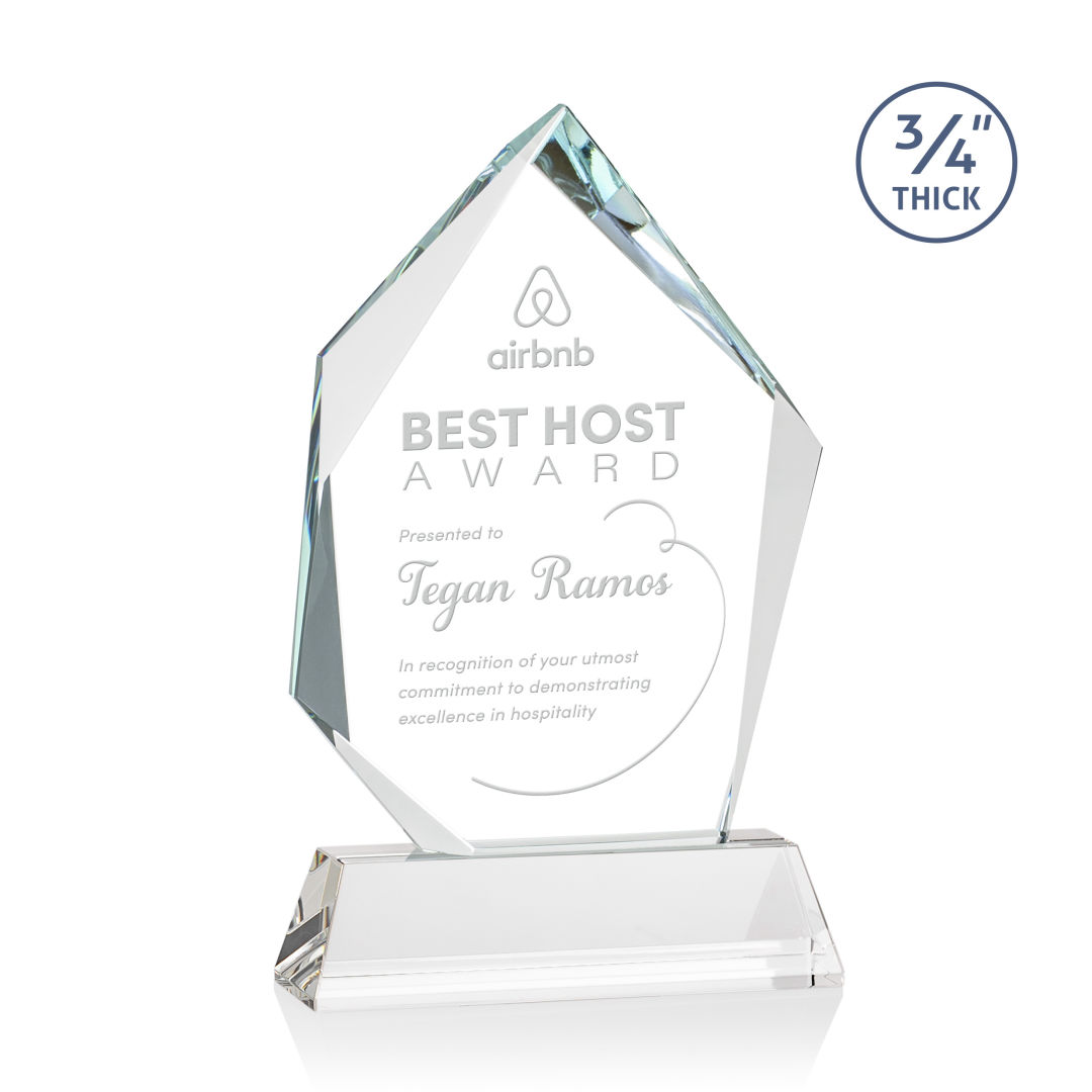 Deerhurst Ice Peak Award on Newhaven - Starfire, custom award with logo imprint 14
