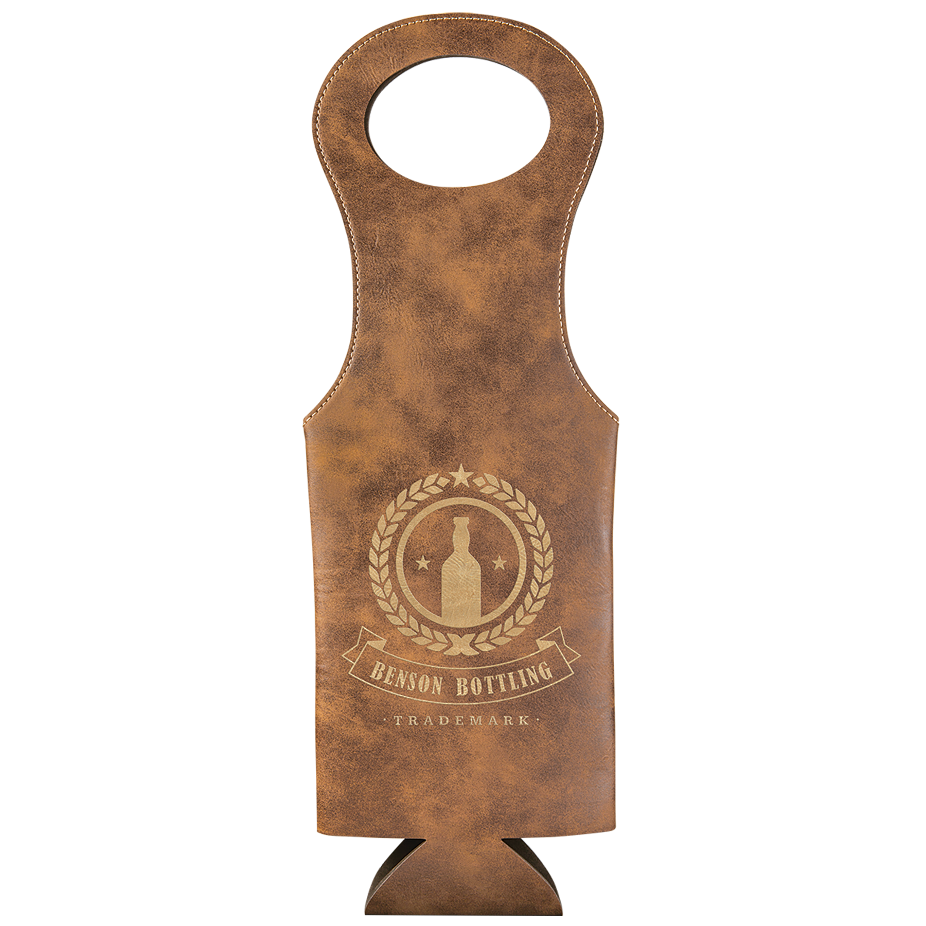 Laser Engraved Leatherette Wine Bag 10