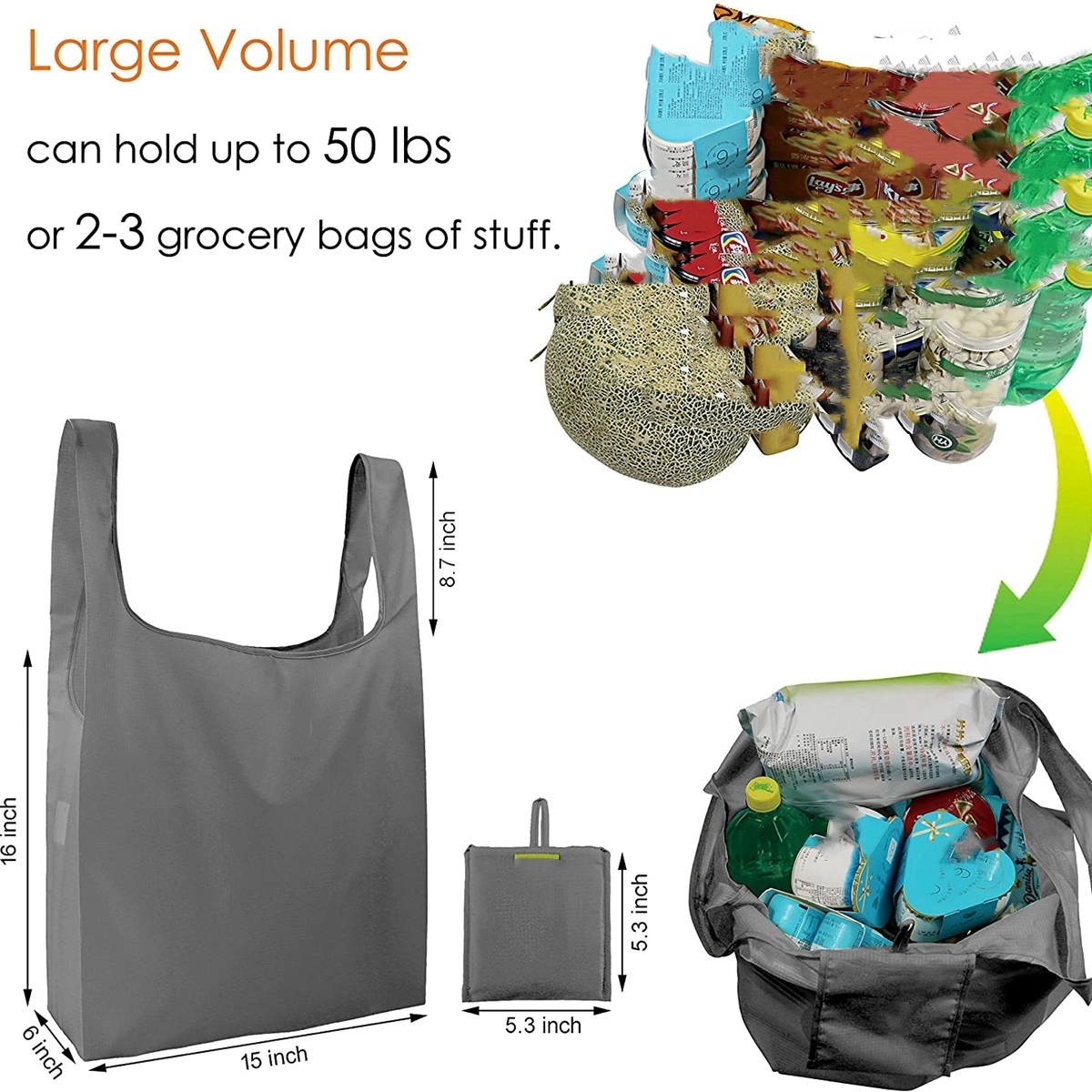 Reusable Lightweight Foldable Shopping Bag 2