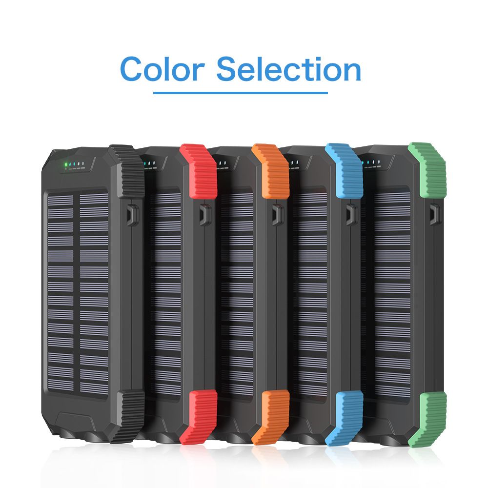 10,000 mAh Multifunction Solar Power Bank with Flashlight 3