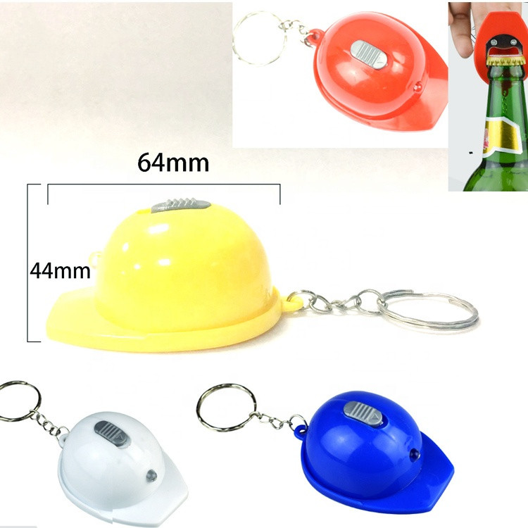 LED Hard Hat Bottle Opener W/Keychain 3