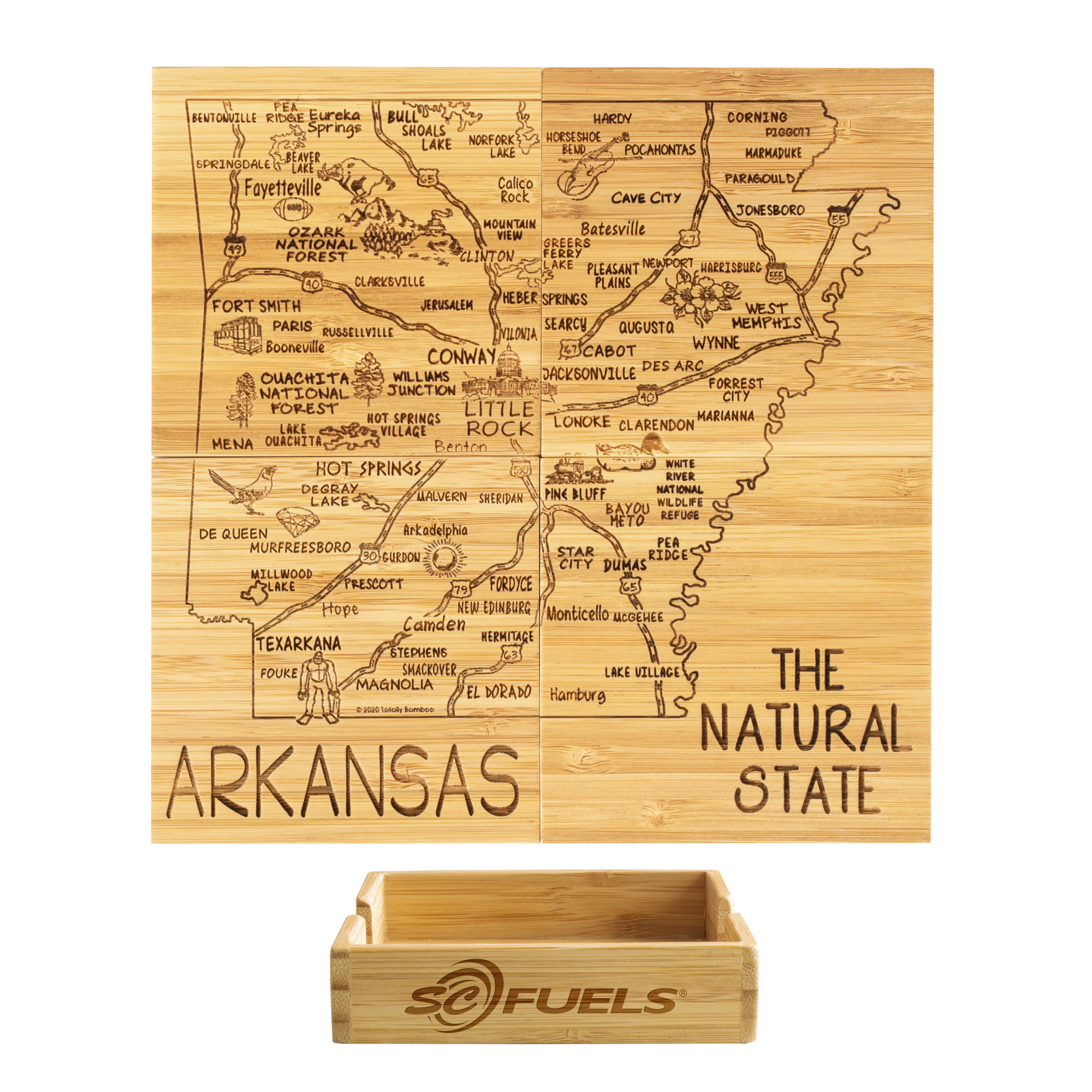 Arkansas Puzzle Coaster Set 10
