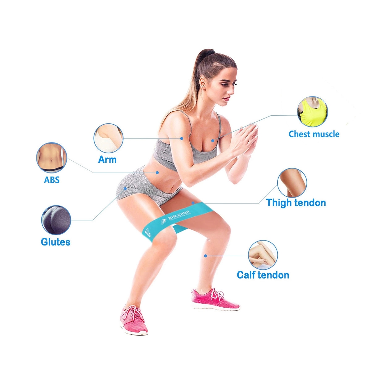 5 Pieces Exercise Resistance Bands 7