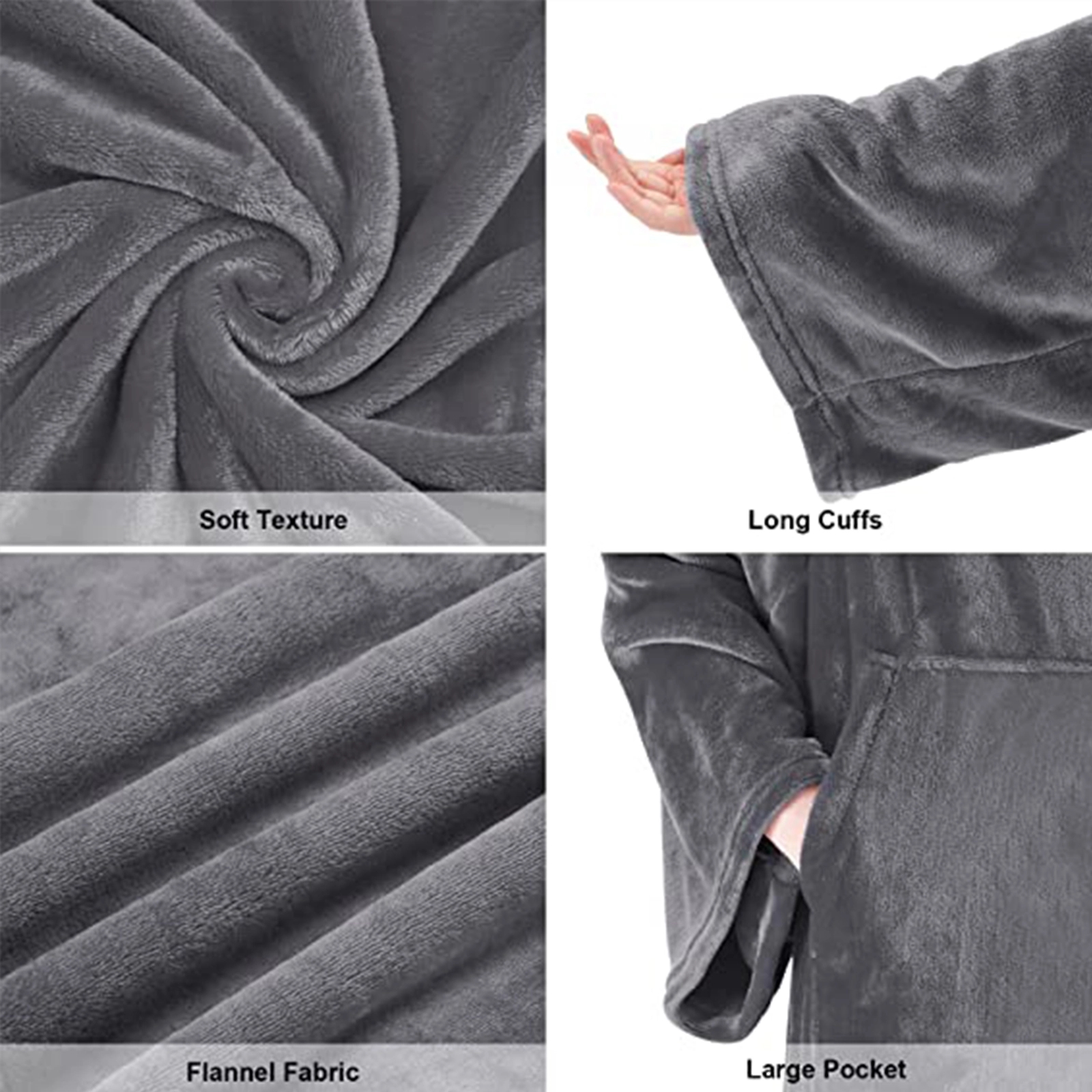 Oversized Touchat Wearable Blanket Hoodie 2