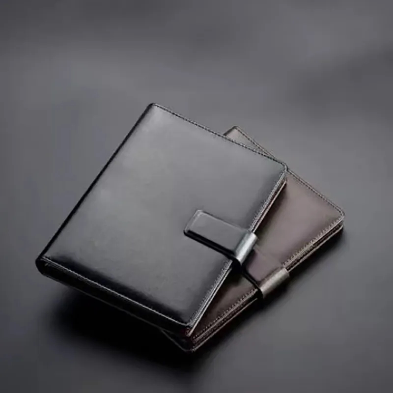 A5 Leather Padfolio Notebook with Magnetic Clip 9
