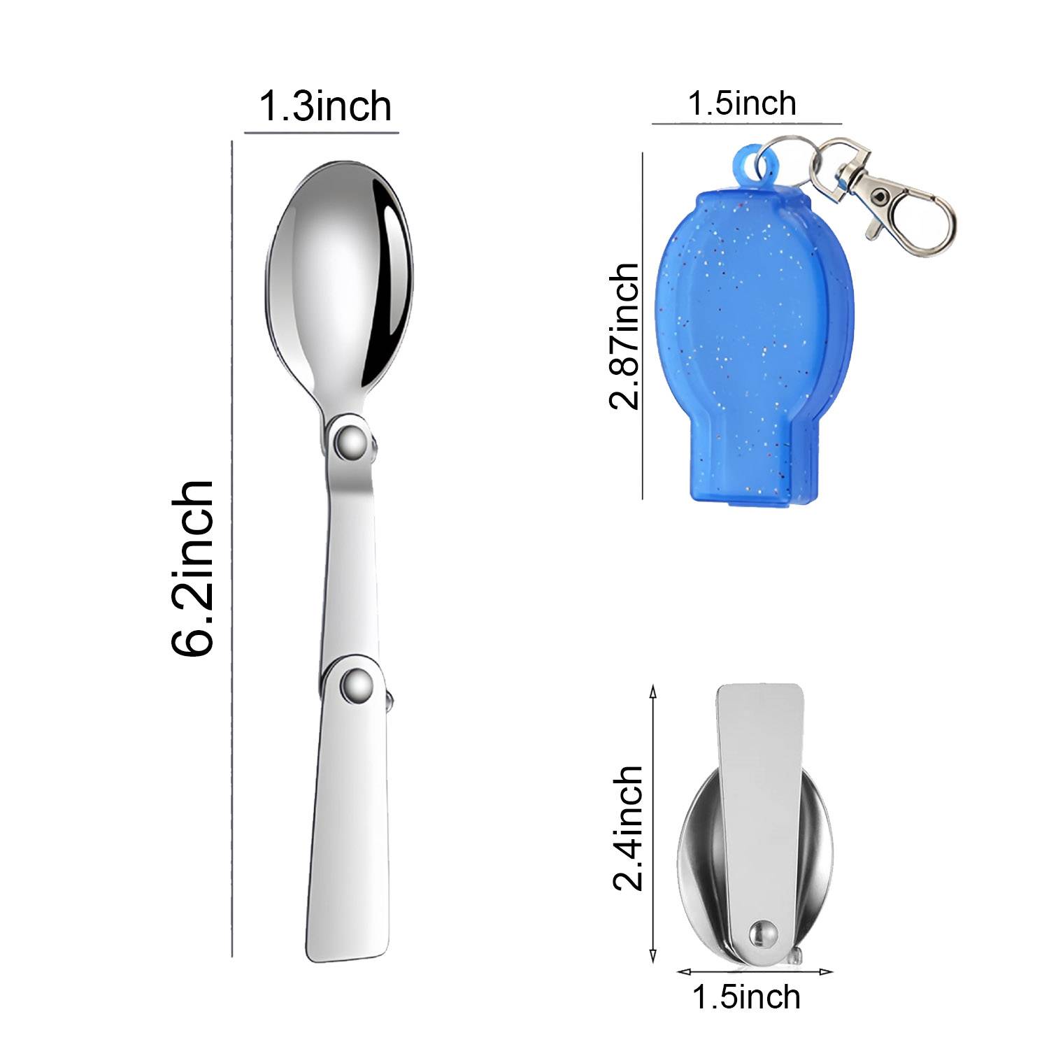 Stainless Steel Foldable Spoon W/ Portable Box 5