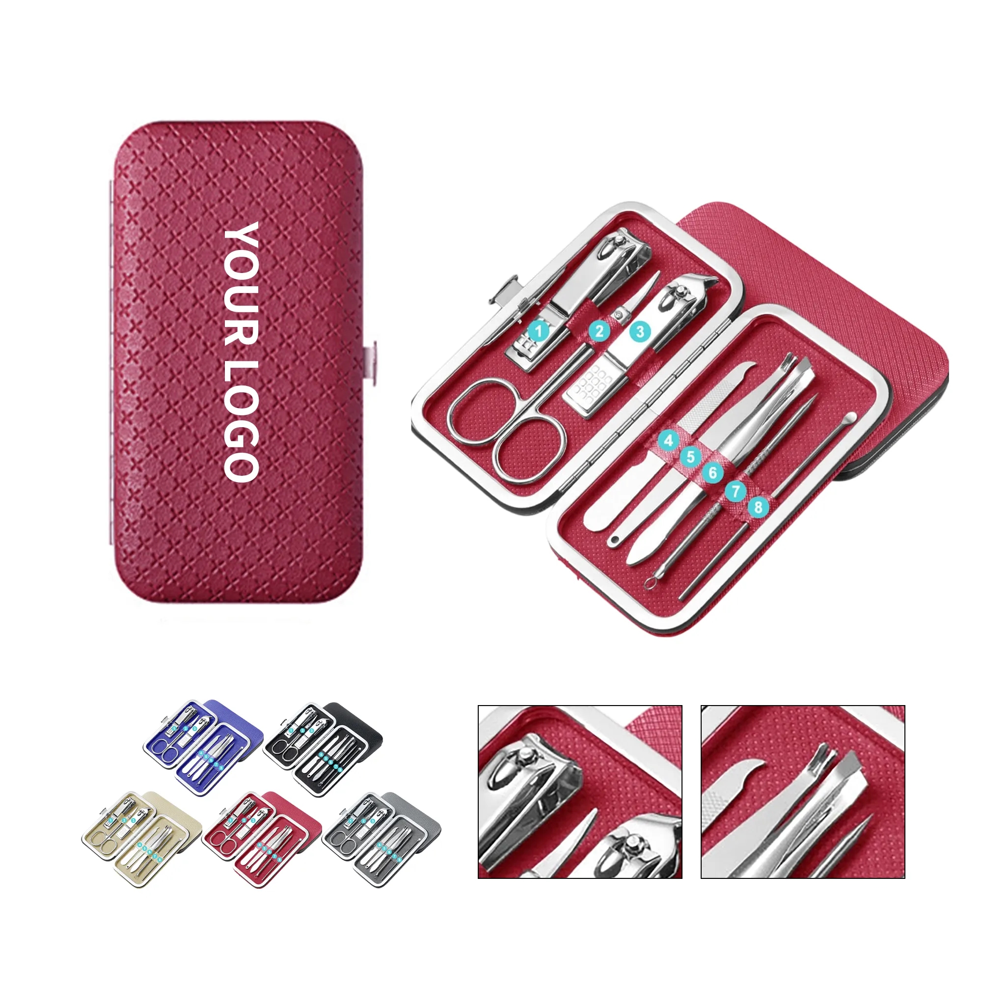 Stainless Steel Nail Clipper Set with Case 2