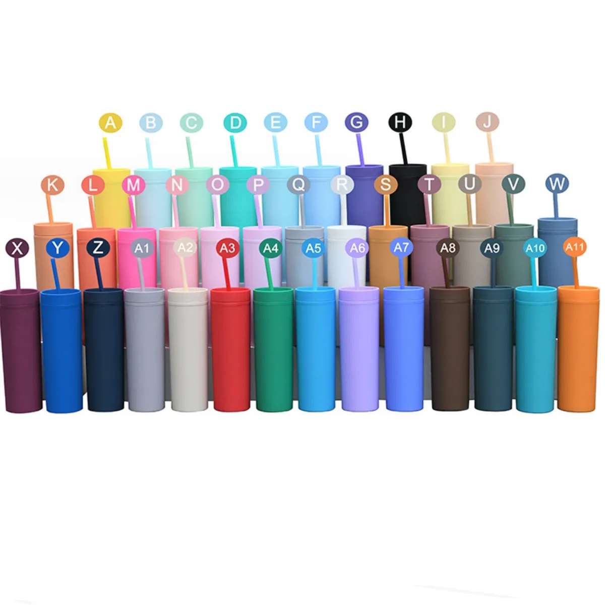 16 oz Colored Plastic Tumblers with Lids and Straws 3