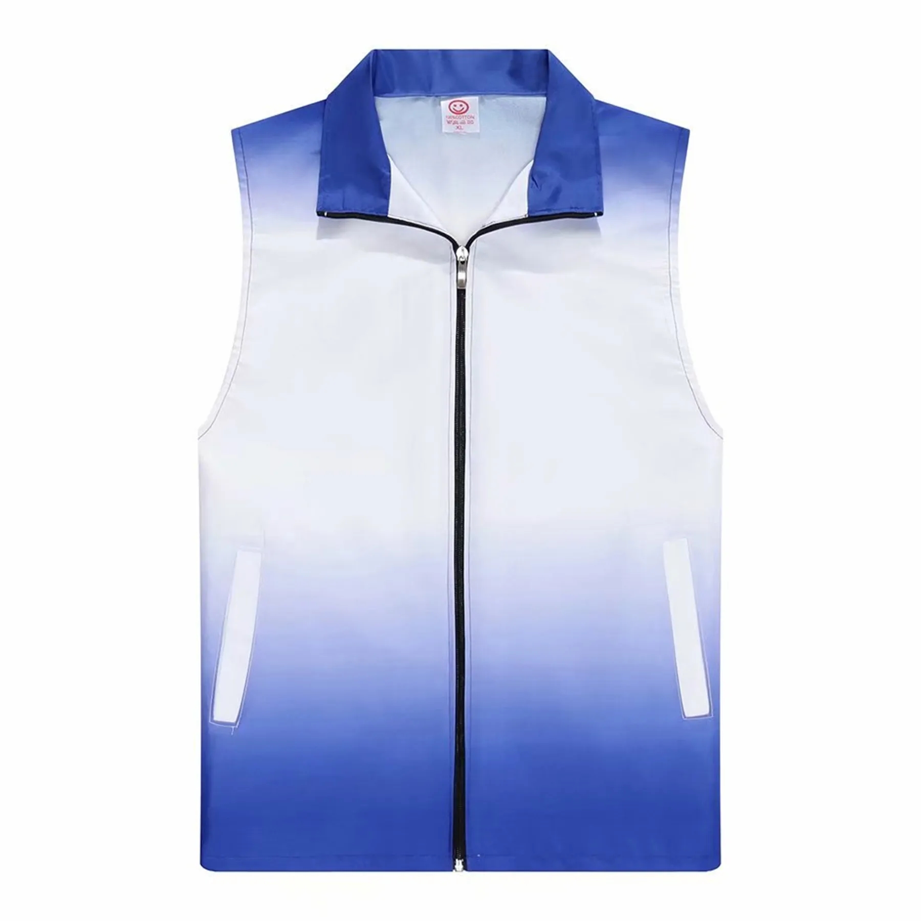 Spot Gradient Windbreaker Vest Jacket---1 color 2 sides 2 l 3