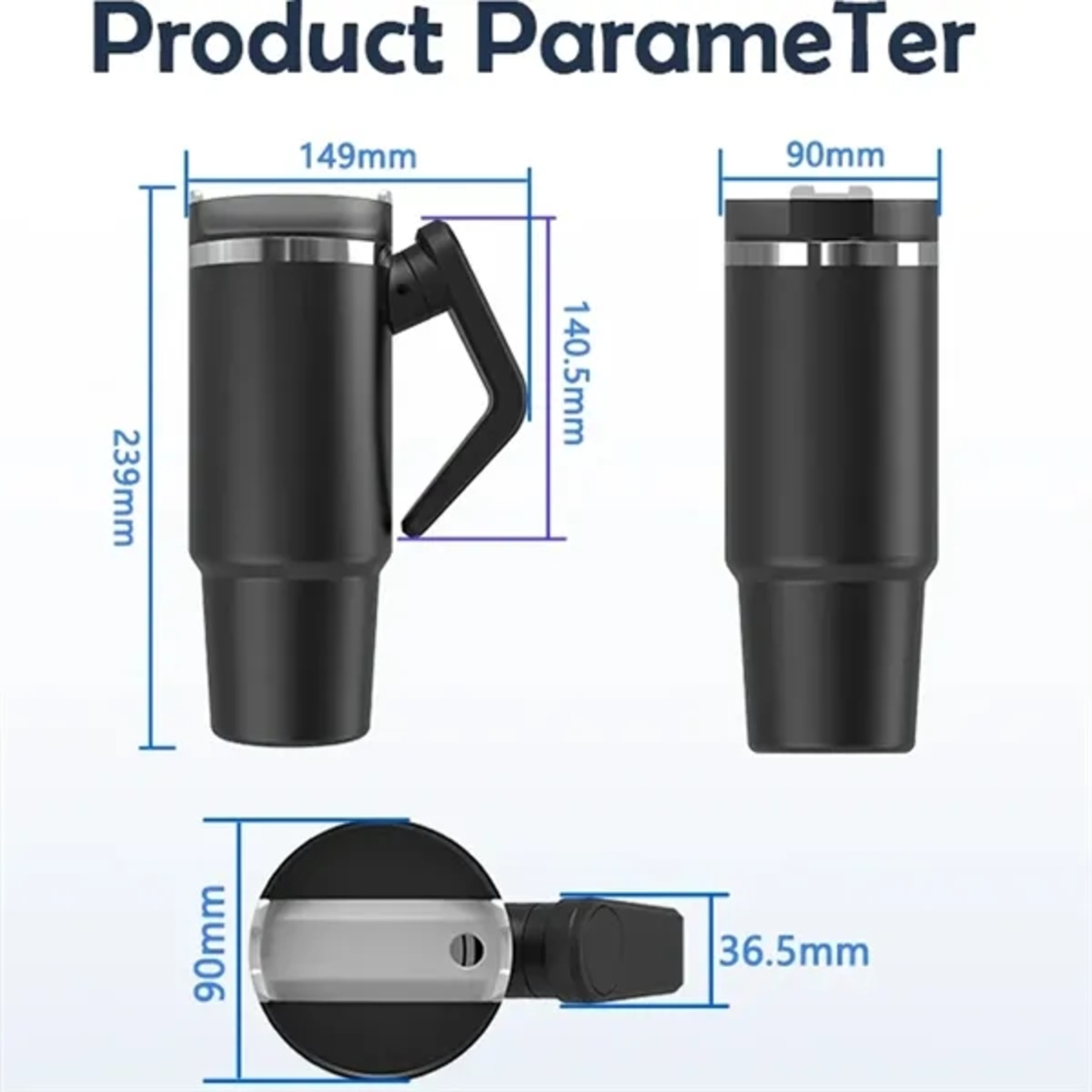 40oz Handle Travel Tumbler
2