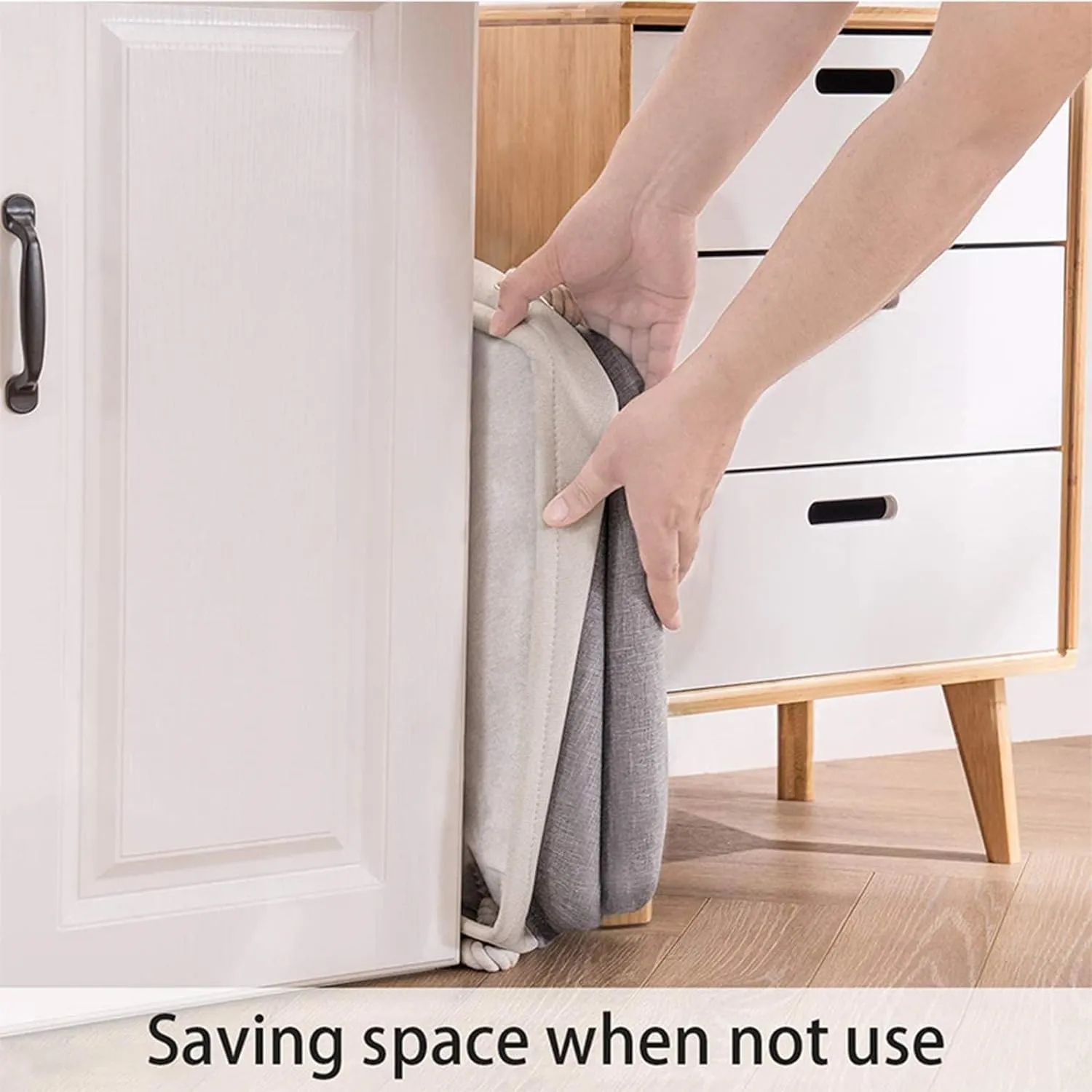 Collapsible Large Laundry Basket Storage Bag With Handles 3