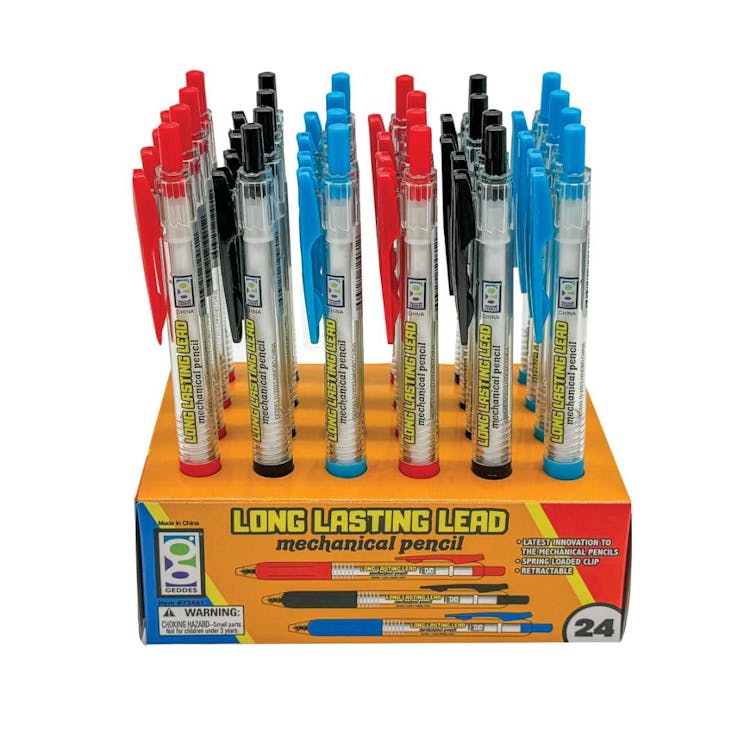 Long Lasting Lead Mechanical Pencil Assorted 24/Display 2