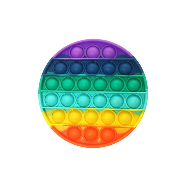 Rainbow Circle Push Pop Bubble Fidget Sensory Toy 2