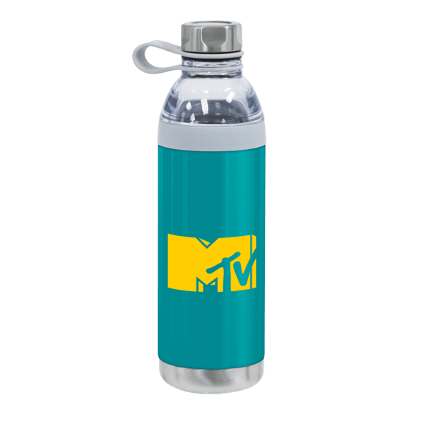 Dual Opening Stainless Steel Water Bottle - 20 Oz., custom water bottle with logo imprint 89