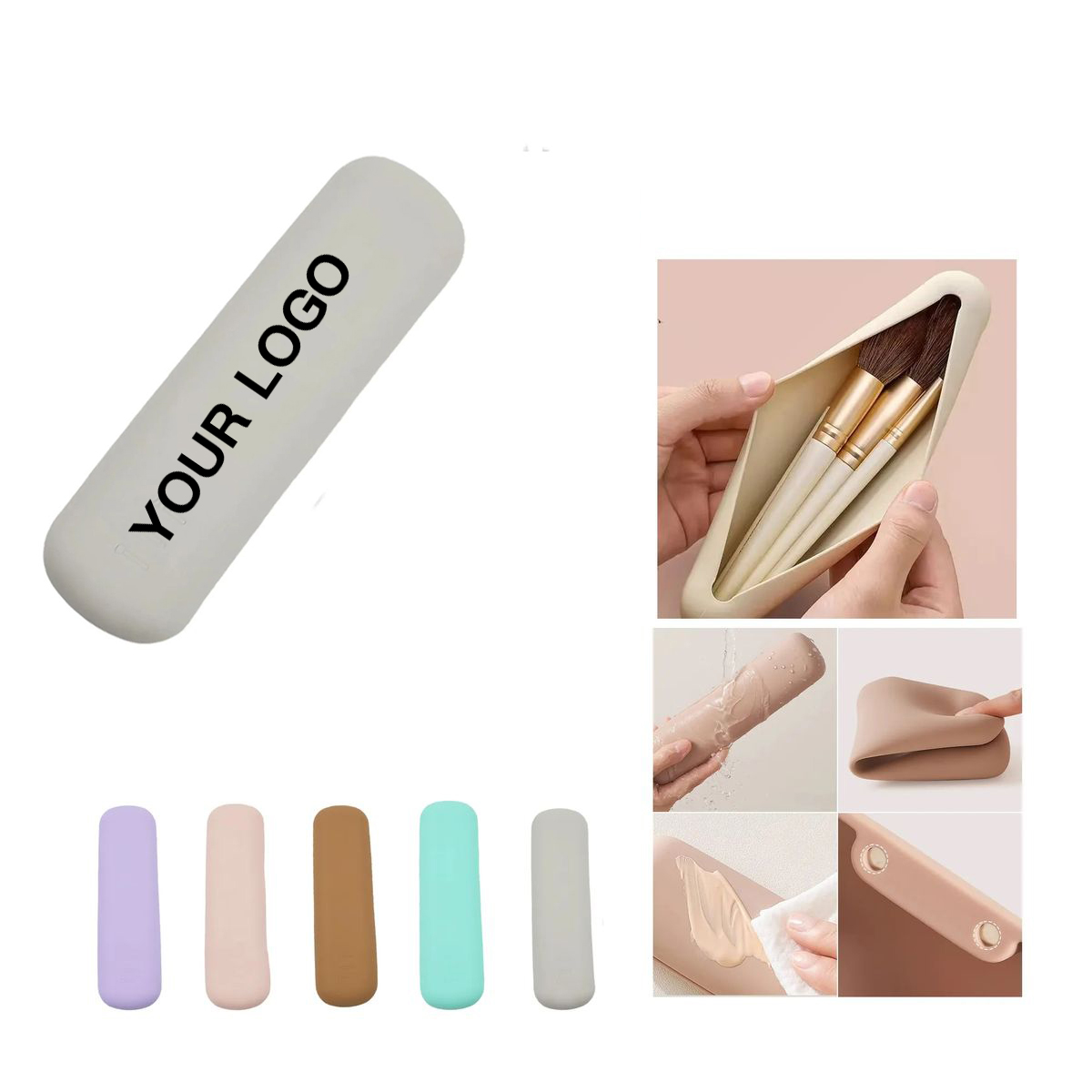 Portable Silicone Cosmetic Brush Keeper 2