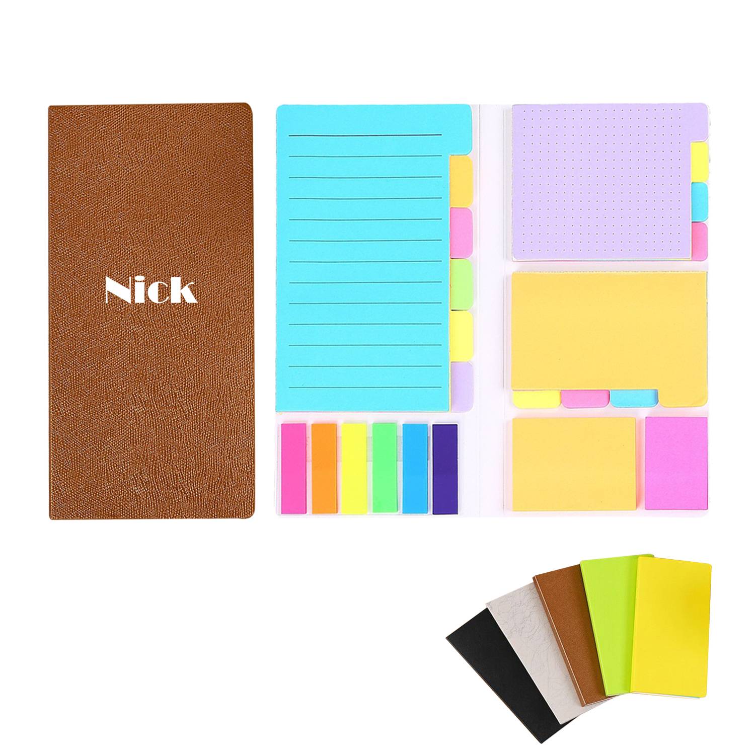 Kraft Notebook Sticky Notes Set Office Stationery 2