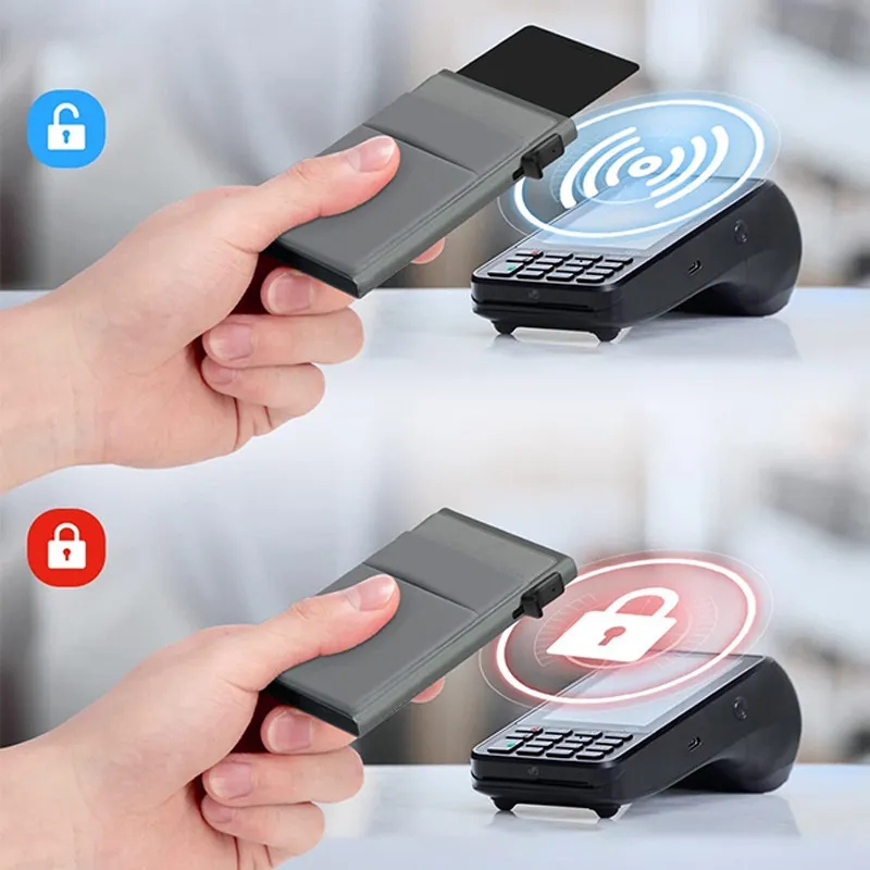 Minimalist RFID Blocking Card Wallet With Money Pocket 4