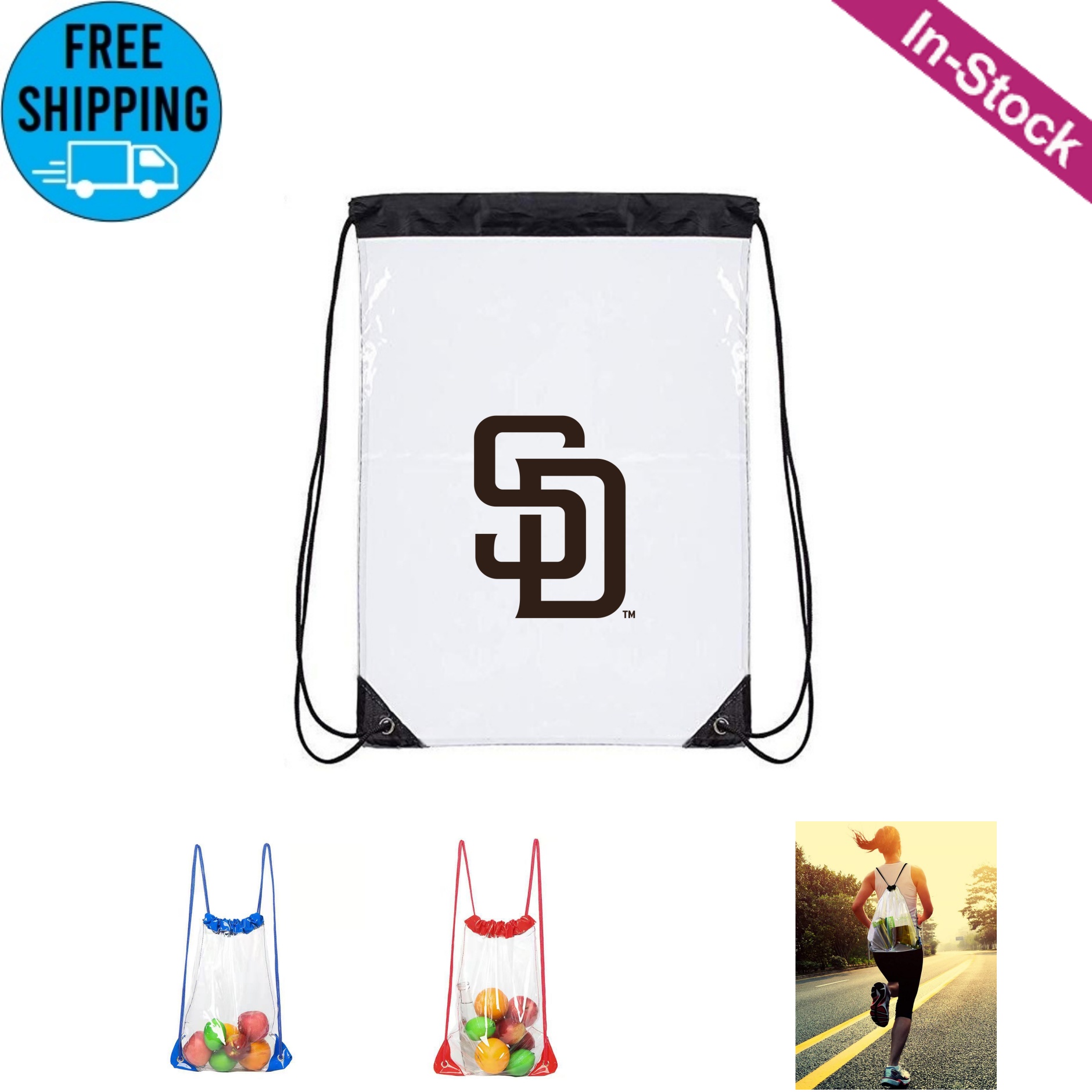 Clear Drawstring Bag 2