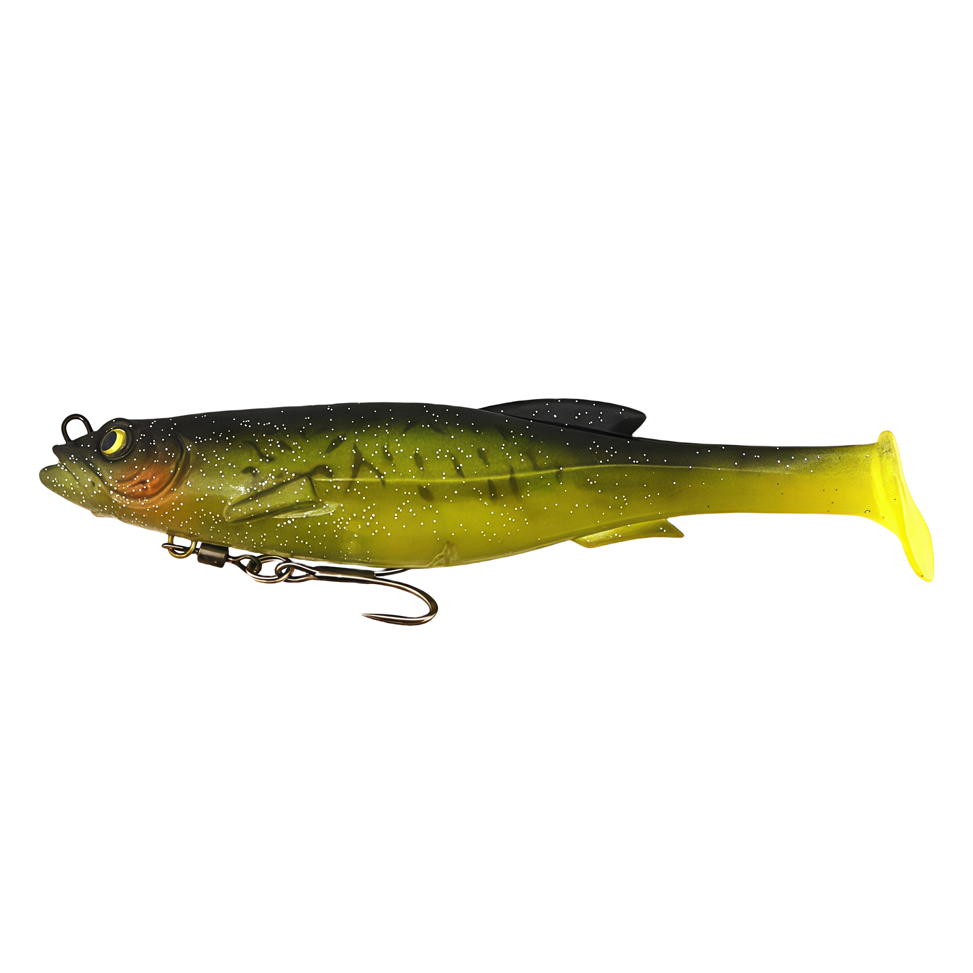 21g Lead-Free T-Tail Swivel Soft Bait Fishing Lure with Treble Hook for Saltwater 7