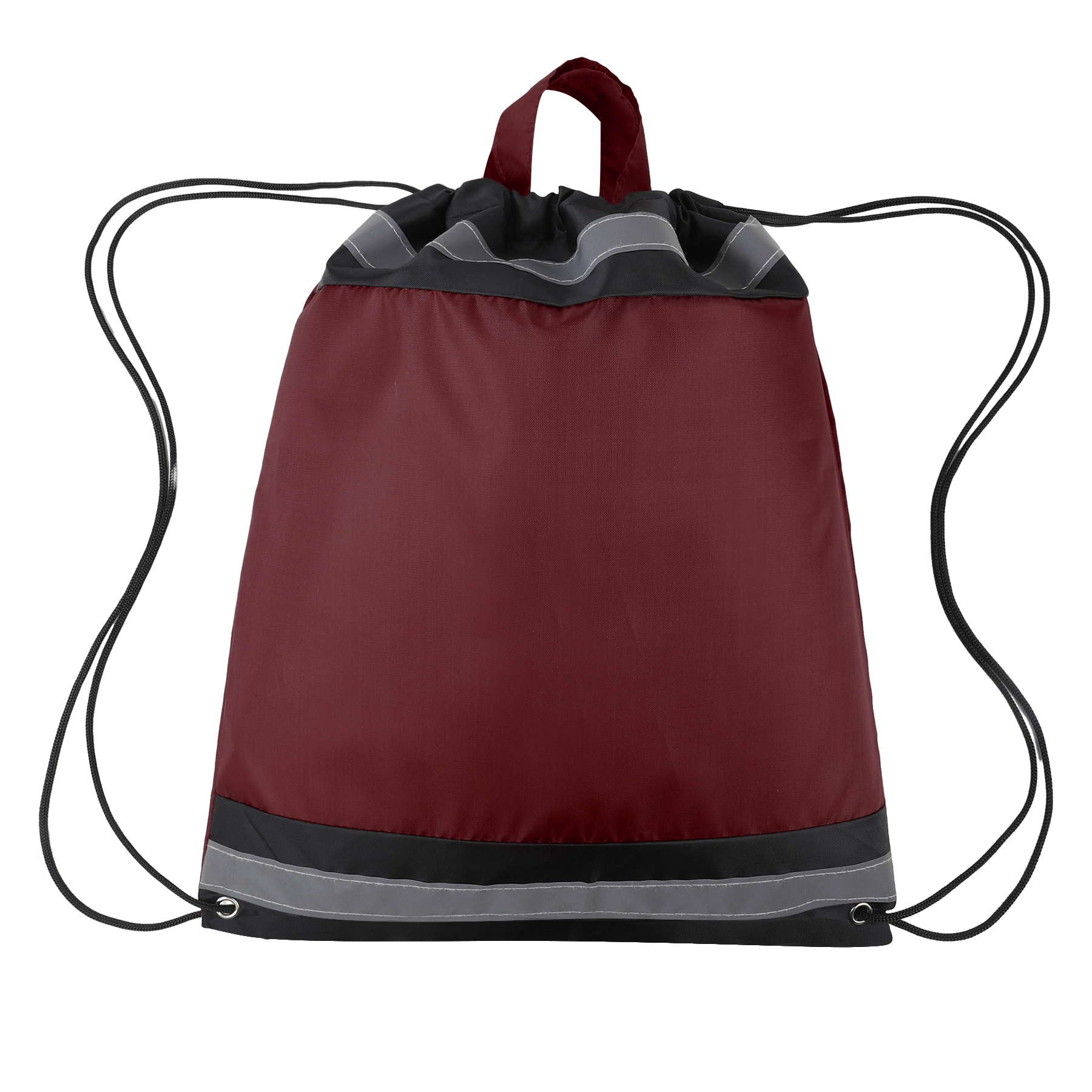 Small Reflective Polyester Drawstring Backpack 10