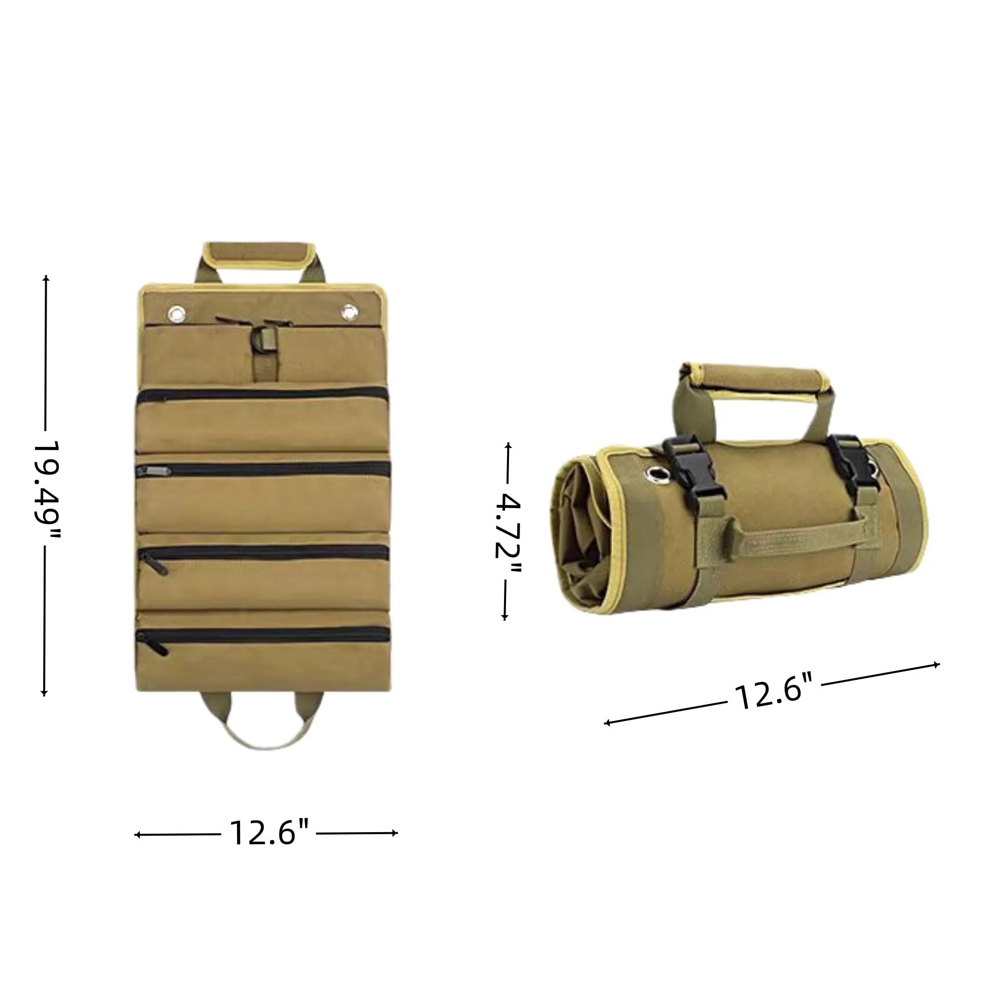 Canvas Heavy Duty Tool Roll Bag Organizer For Electrician 4