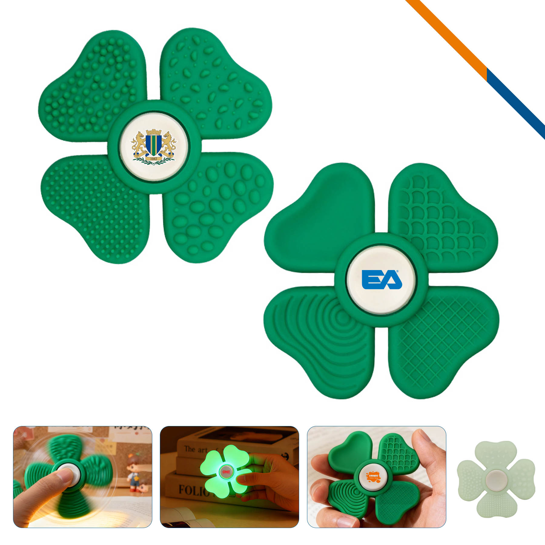 LuckySpin 2in1 Four Leaf Clover Fidget Spinner 1