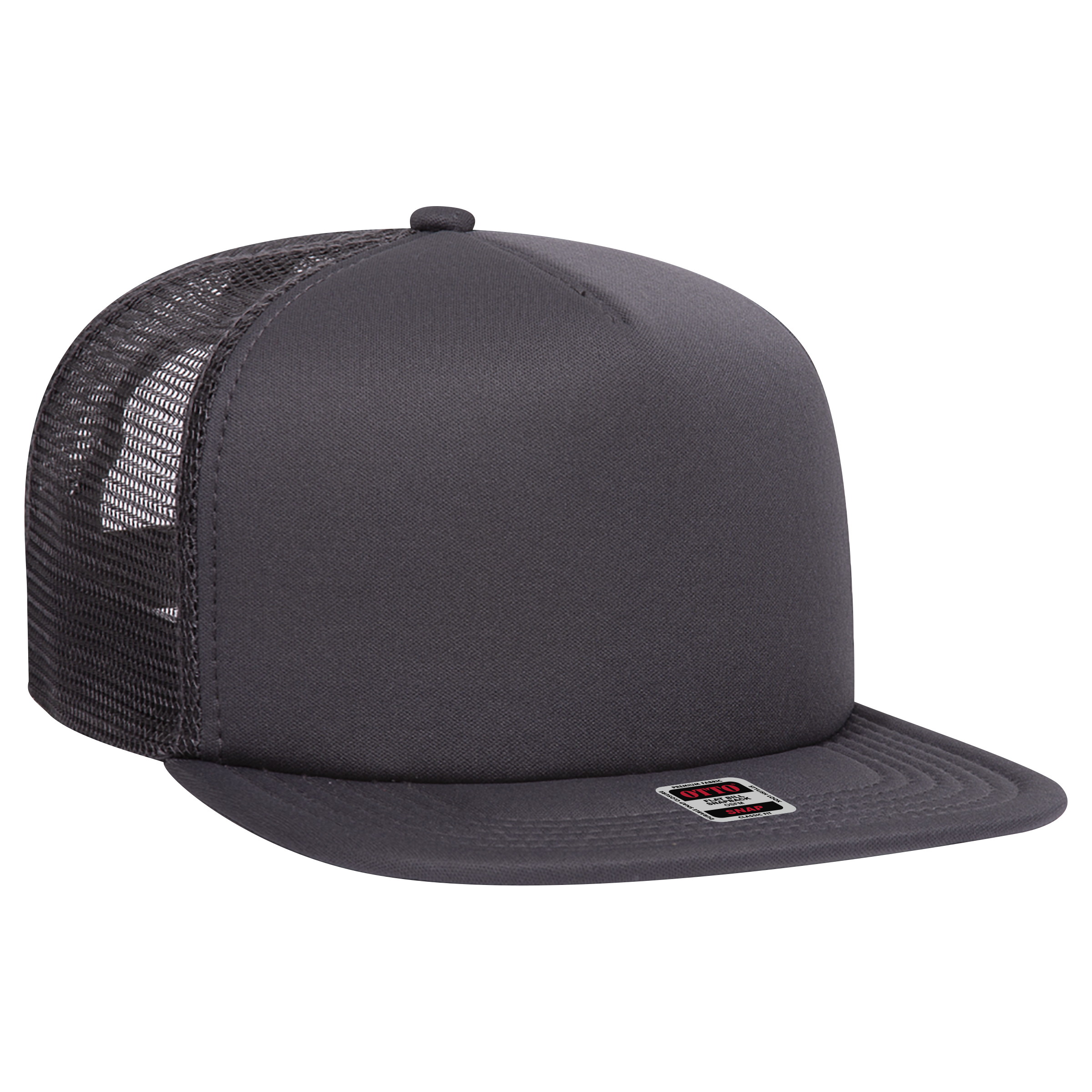 OTTO CAP "OTTO SNAP" 5 Panel Mid Profile Mesh Back Trucker Snapback Hat 25