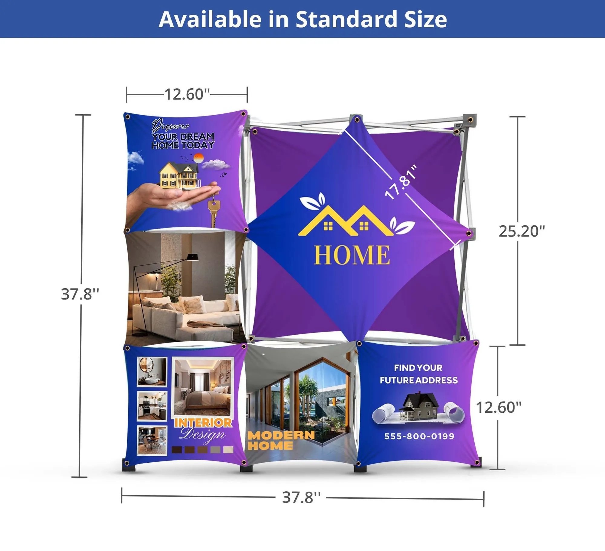 3x3 Micro GeoMetrix Table Top Display Package 12.60"x12.60" 3