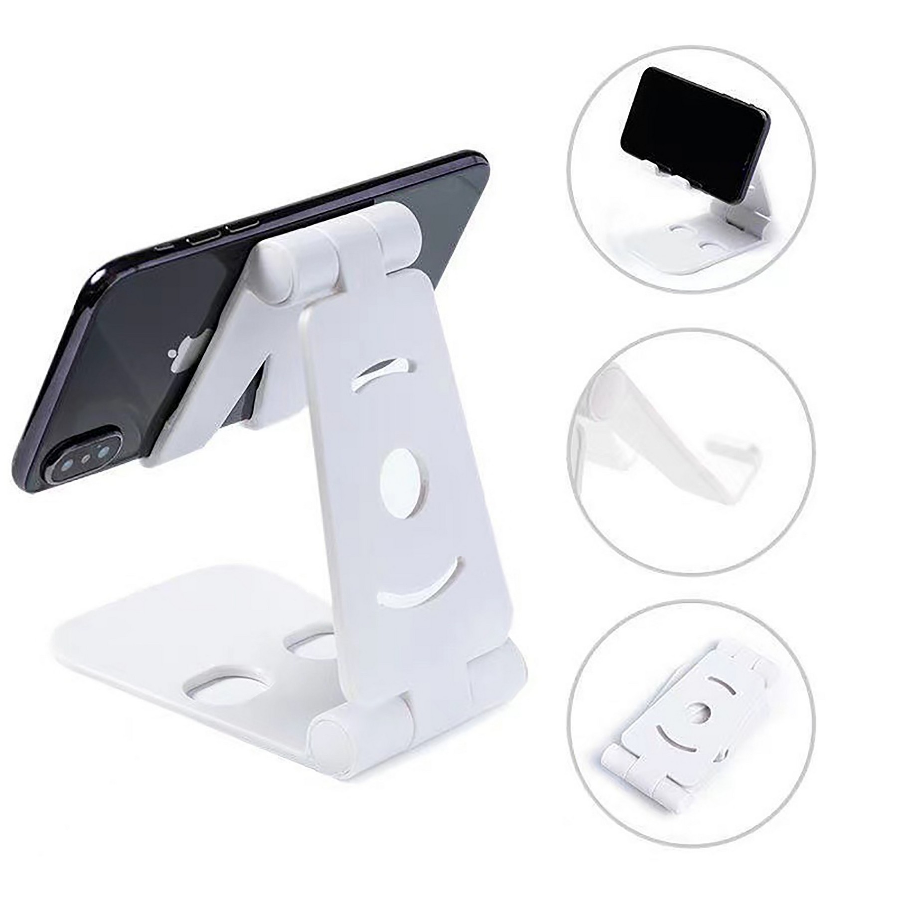 Dual Folding Cell Phone Stand,Fully Adjustable Foldable Desktop Phone Holder 1