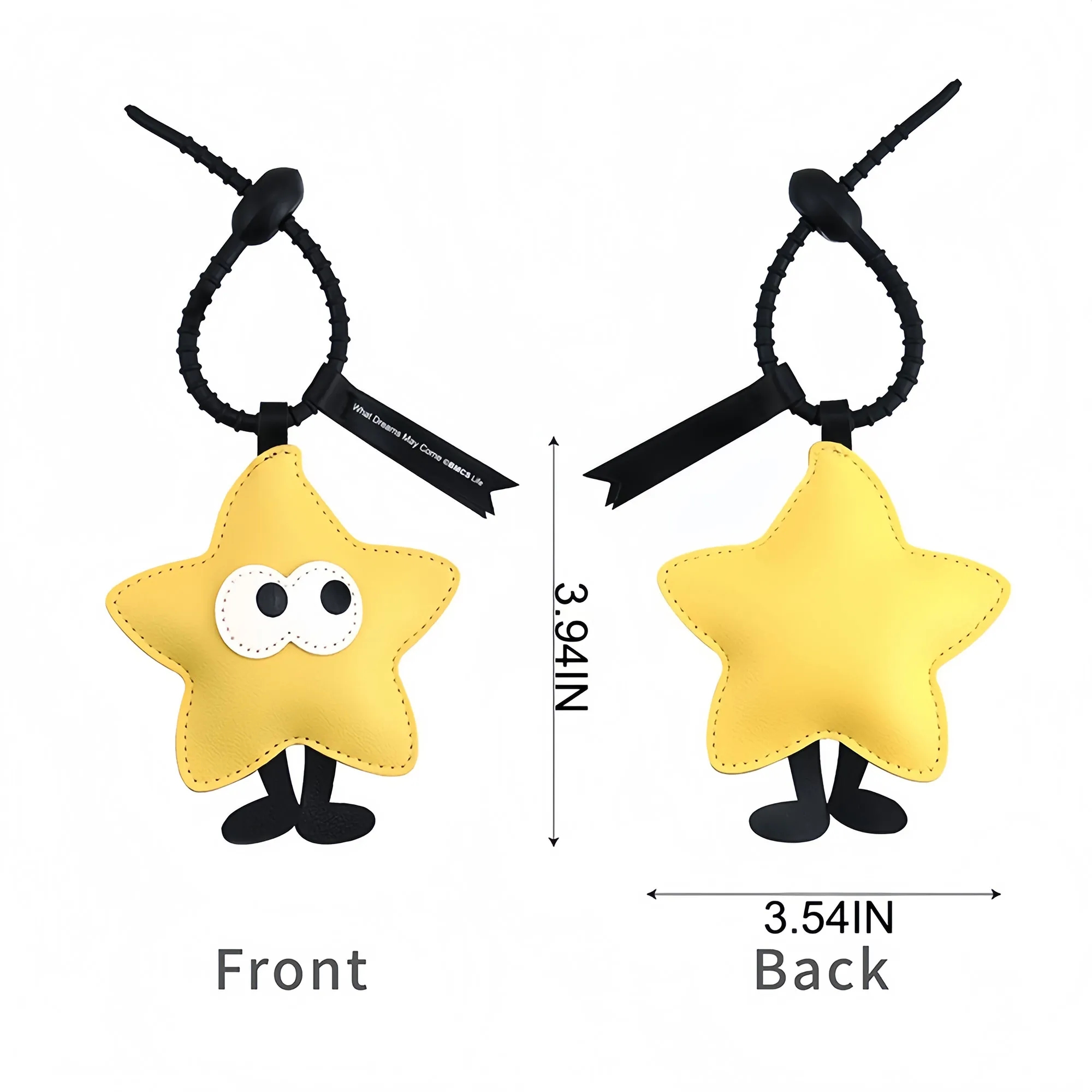 Cartoon Keychain PU Leather Ornament Gift 2