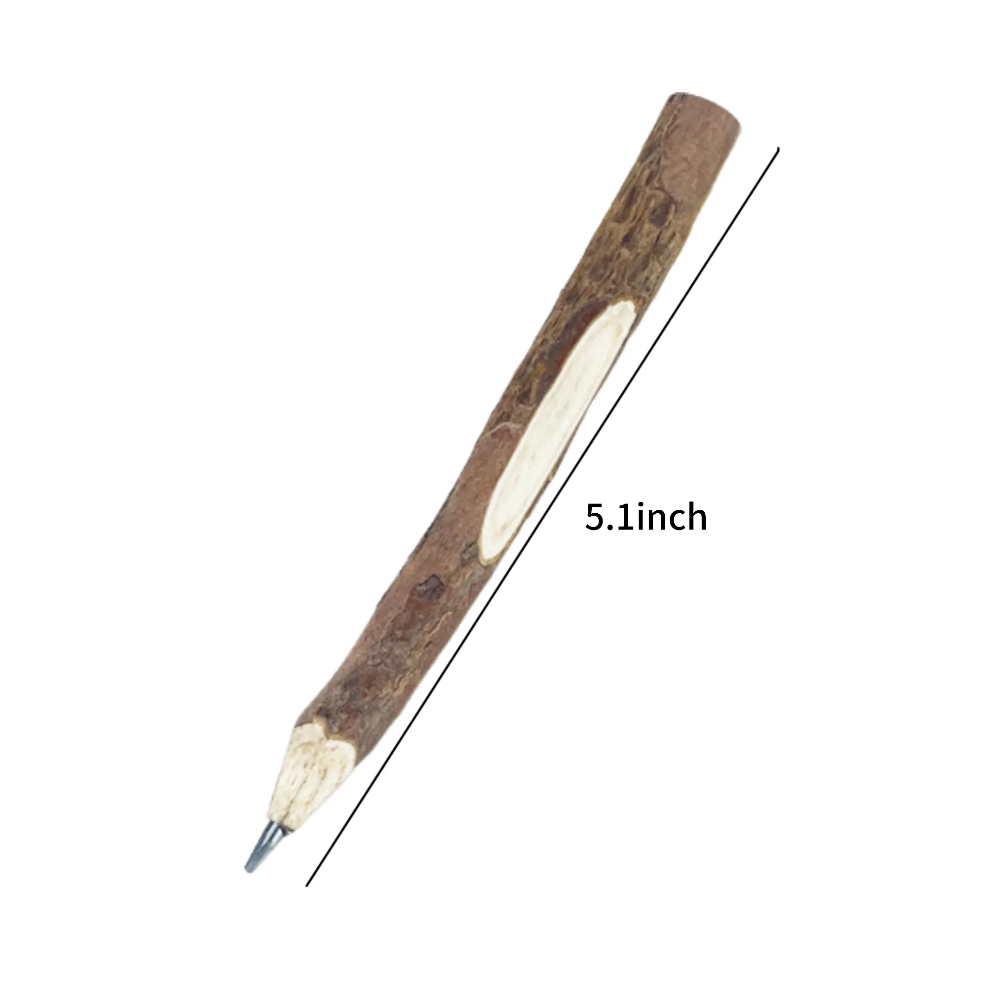 Natural Bark Pen and Pencil Lightweight 5.1 Inch Design 2