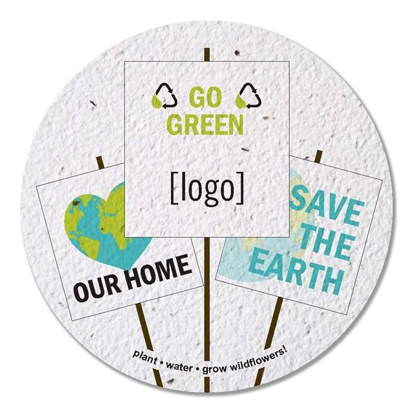 Seed Paper Coaster, 3.875 Circle 6