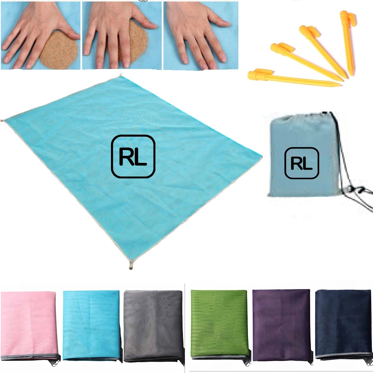 79 X 79 Inch Sand Free Beach Mat 2