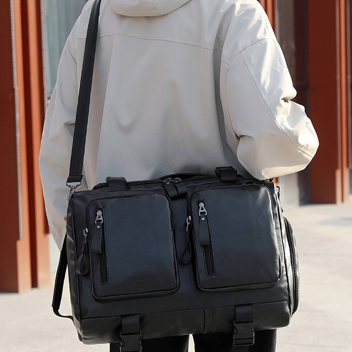 PU Leather Travel Backpack 6