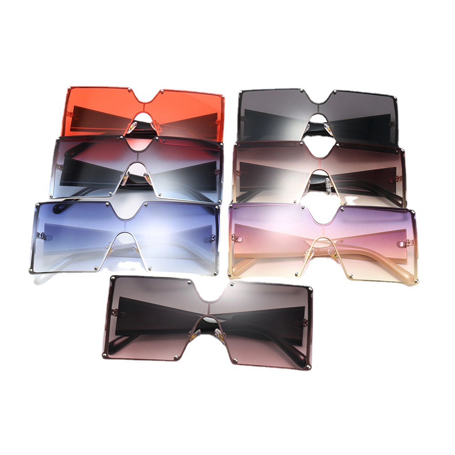 Square Oversized Vintage Shades Female Sun Glasses 9