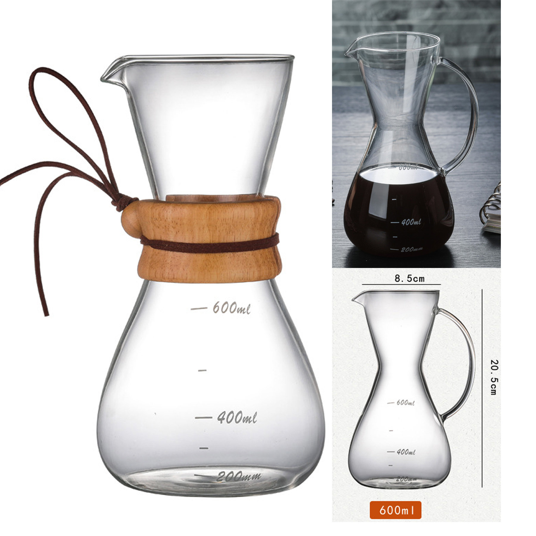 20 oz Pour Over Coffee Maker Cup 2