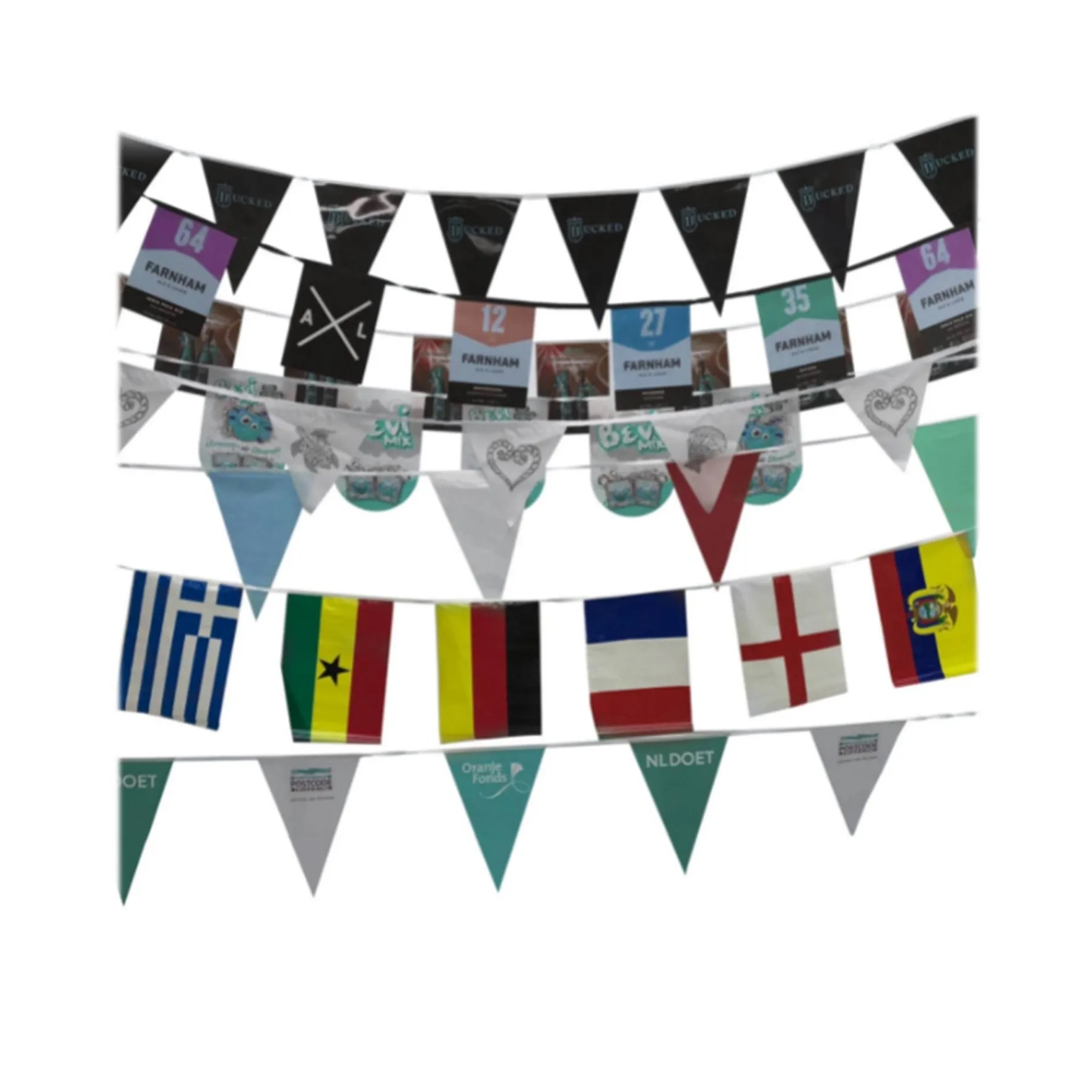 32ft Multicolor Polyester Pennant Banner 3
