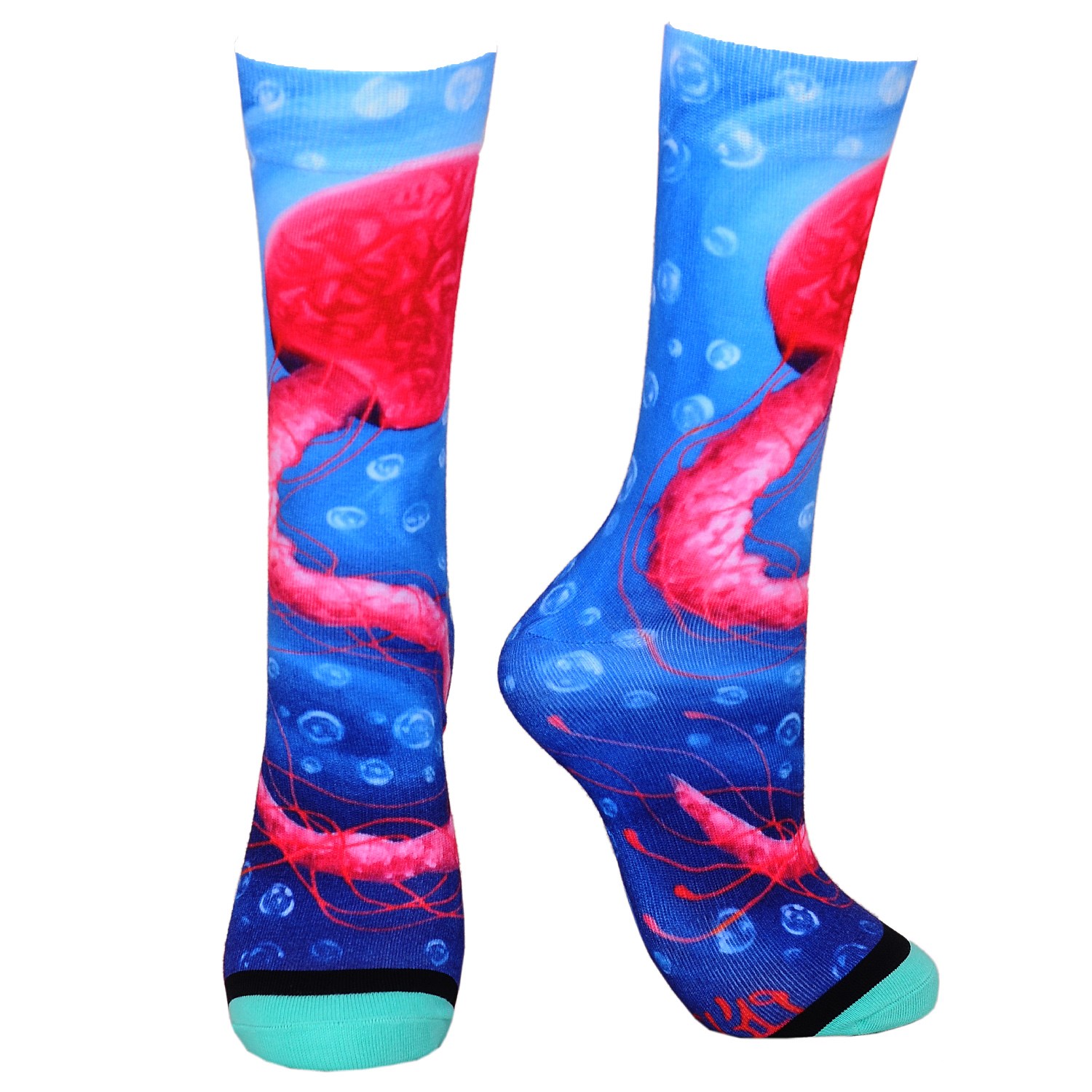 Crew 360 digital print colored toe unisex socks 8