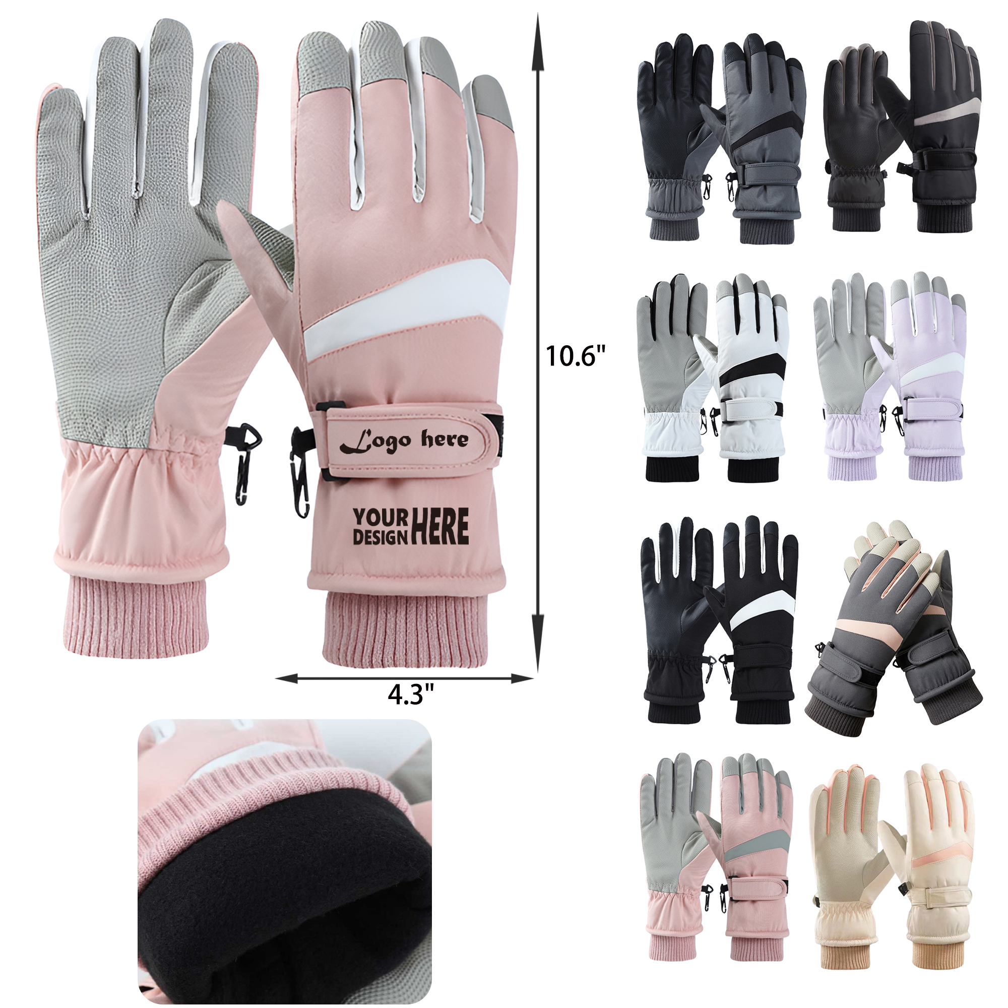 MOQ 50 PCS Durable Winter Outdoor Sports Warm Gloves 5