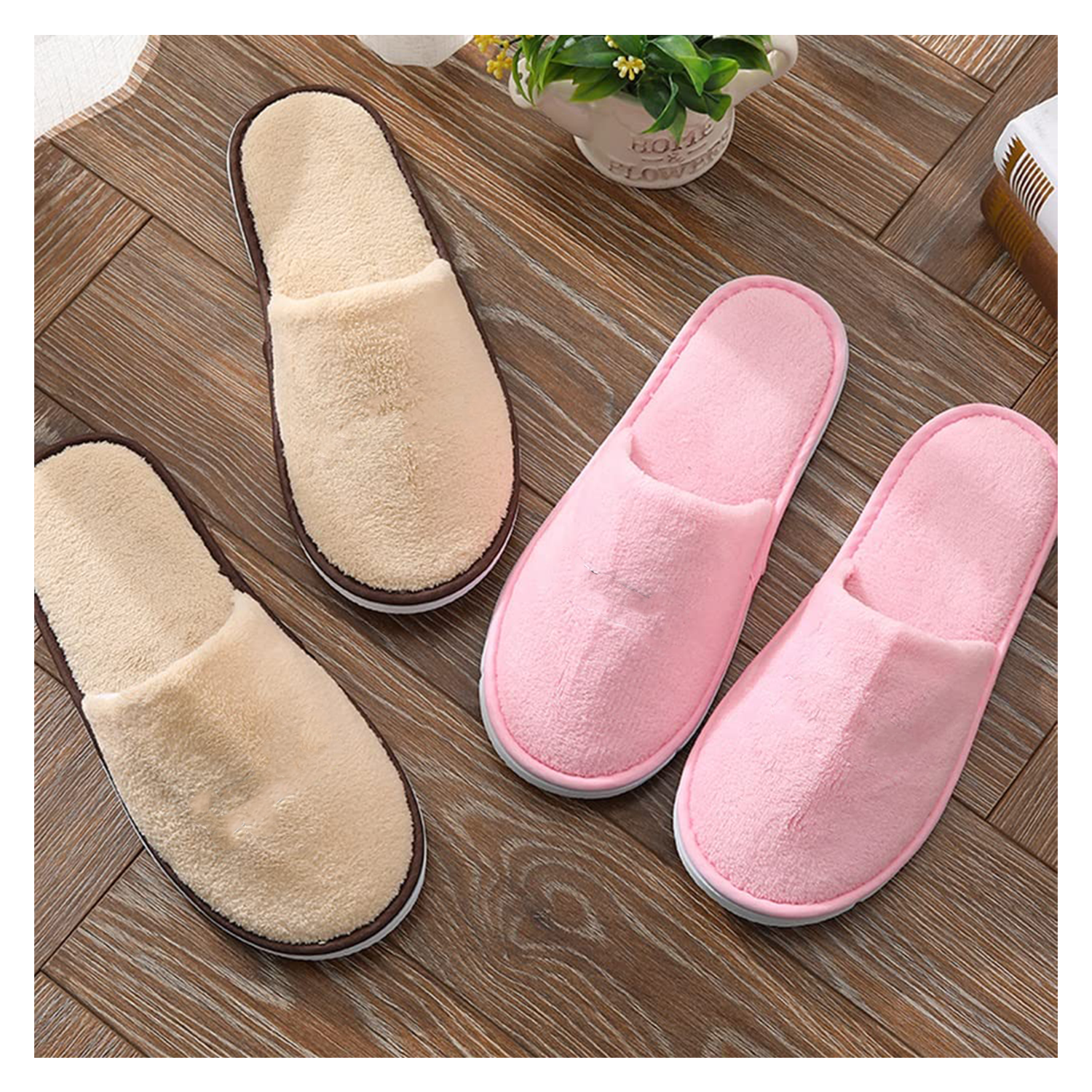 Indoor Thicken Coral Velvet Slippers for Hotel and Home 7