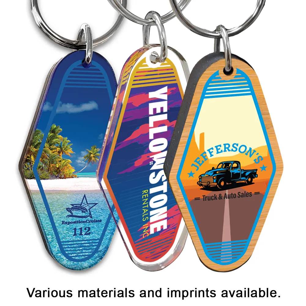 Vintage Birch Motel Keychain Hotel Key Tag 10