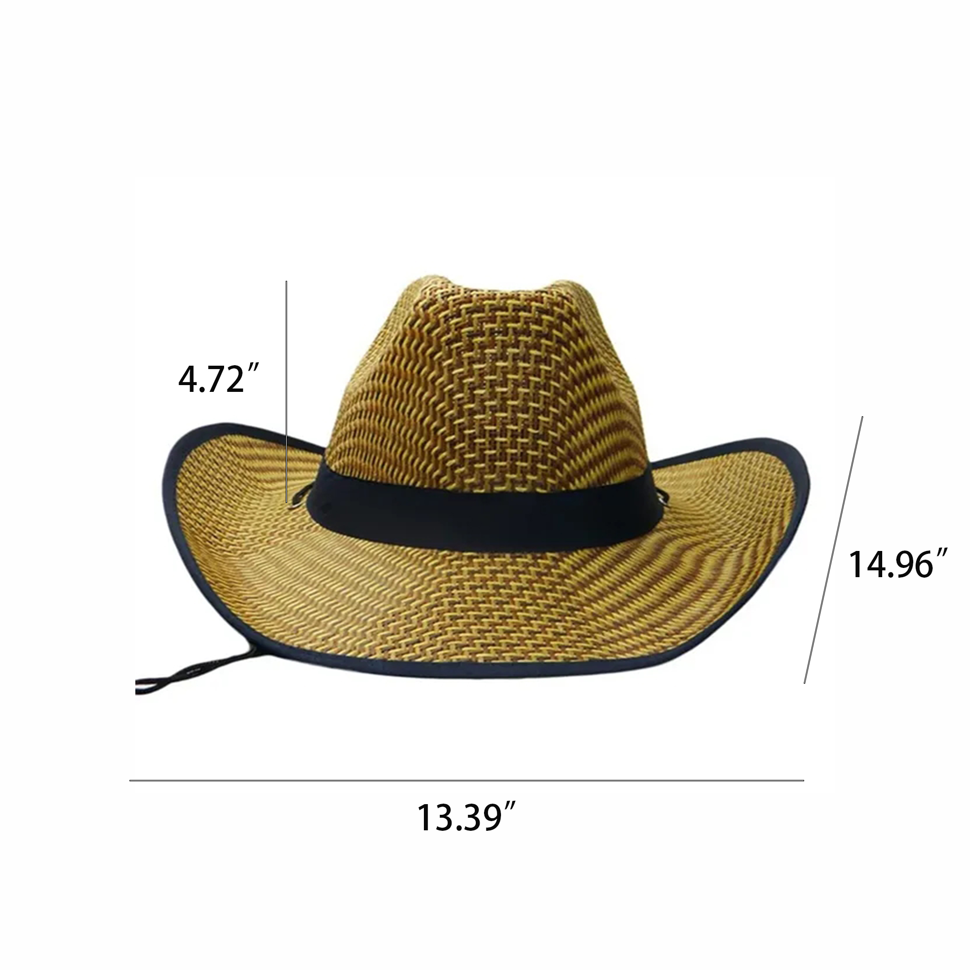 Custom Cowboy Straw Hat MOQ 10pcs 3