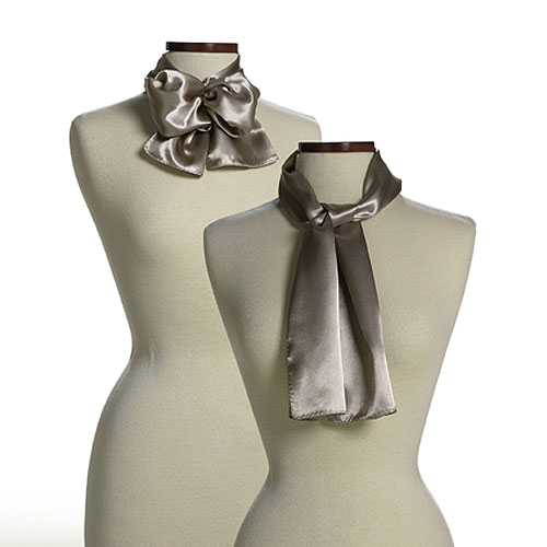 Champagne Beige Silk Scarf - 8"x45" 2