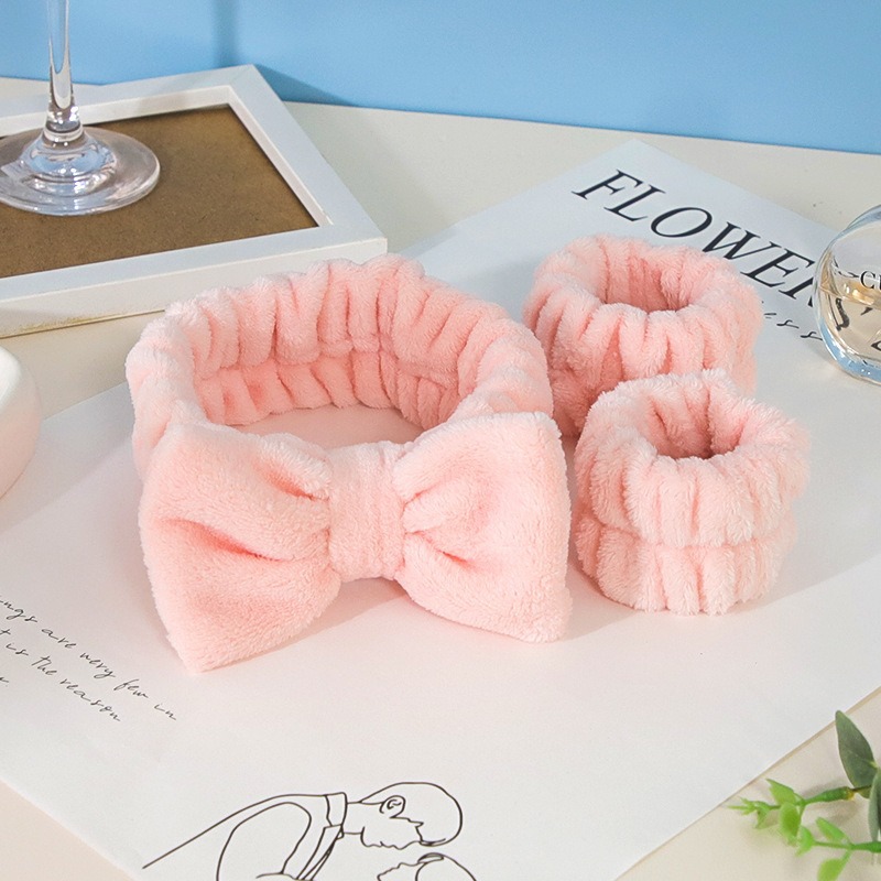 Spa Headband and Matching Wrist Bands for Washing Face 7