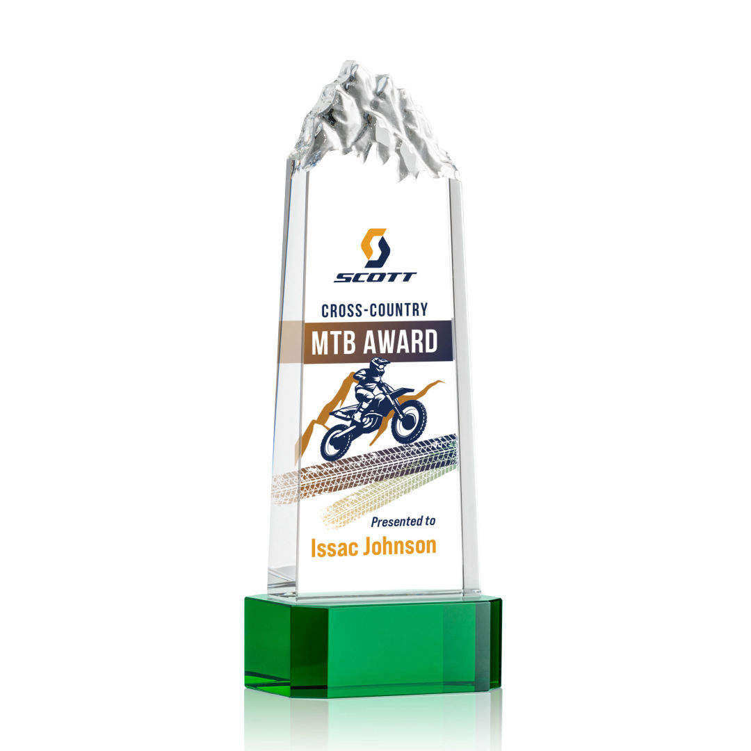 Himalayas VividPrint™ Award on Base - Green 3