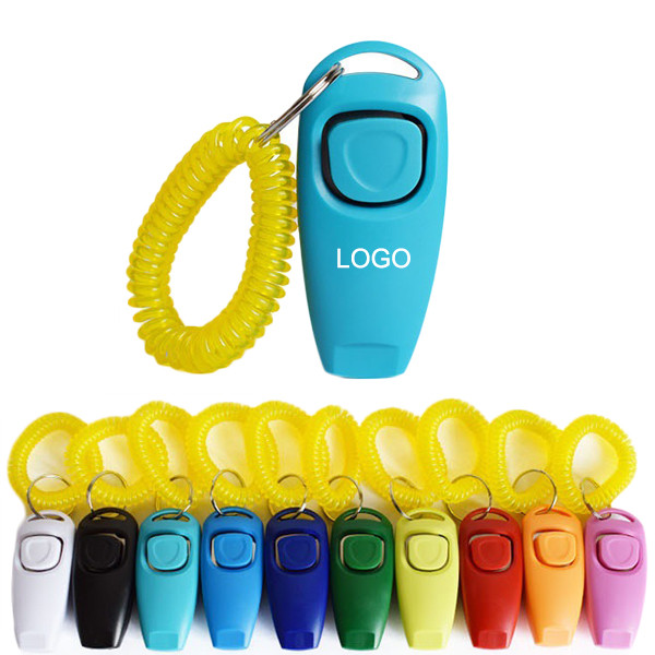 2 in 1 Clicker Whistle W/ Ring & Coil Wristband 2