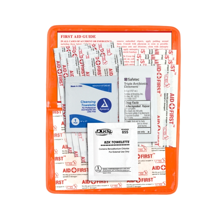 "HEAL-ON-THE-GO XL" 15 Piece Economy First Aid Kit in Colorful Vinyl Kit 14