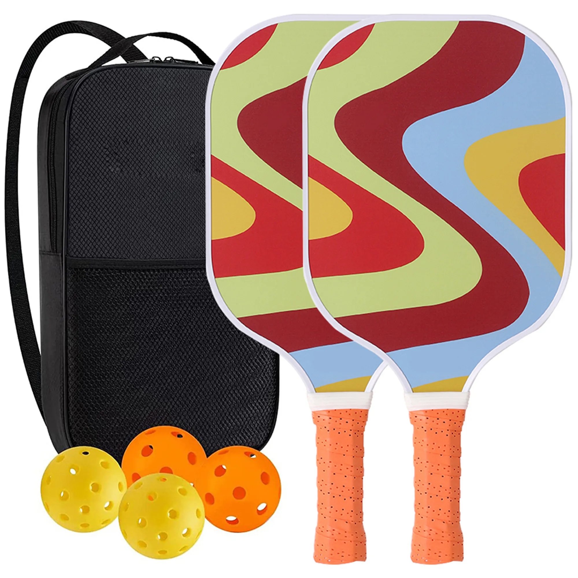 MOQ20 Fiberglass Carbon Pickleball Paddle Set 1